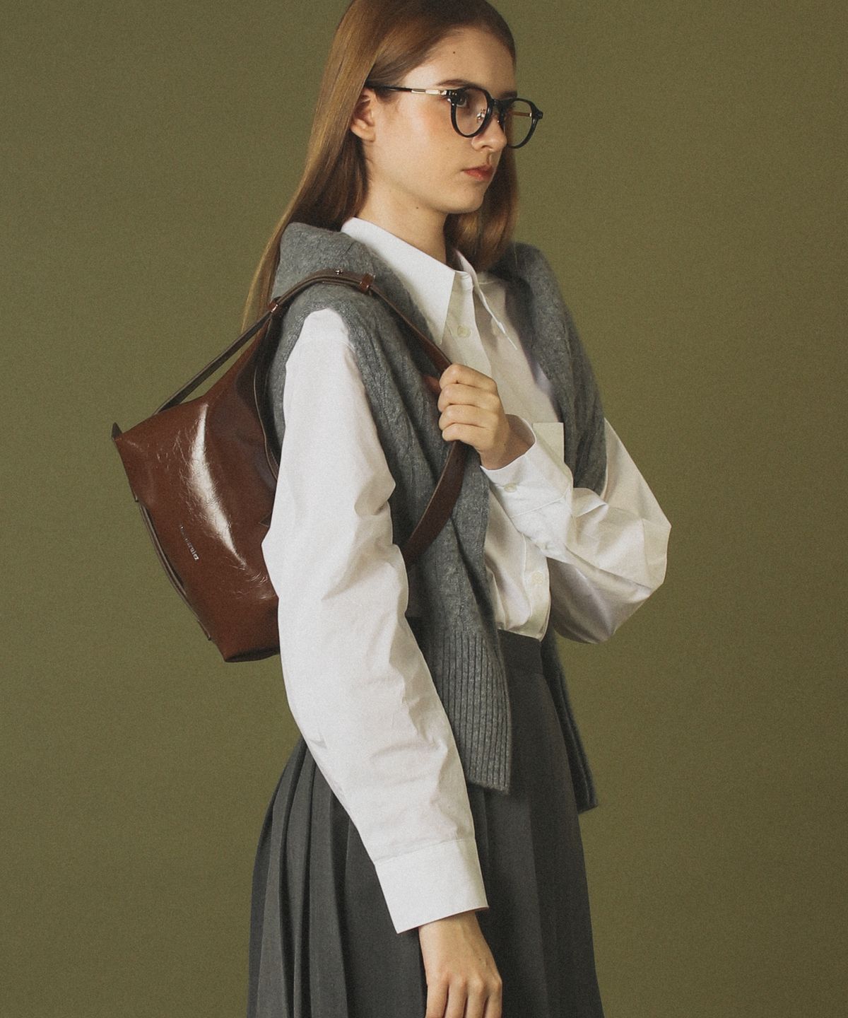 마스마룰즈(MASMARULEZ) 3way belted mini hobo bag_Brown