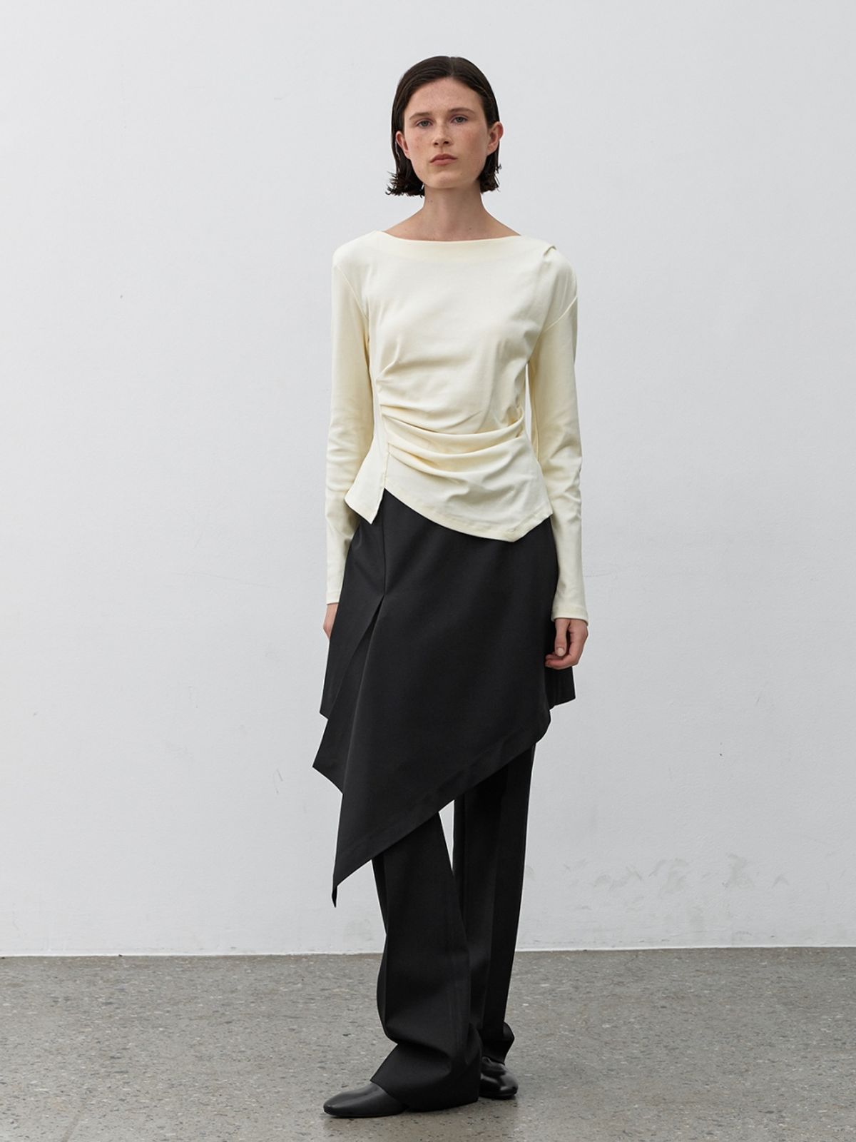 아틀리에 나인(ATELIER NAIN) LOND2 WAIST TUCK BLOUSE (Z-BL-4287)