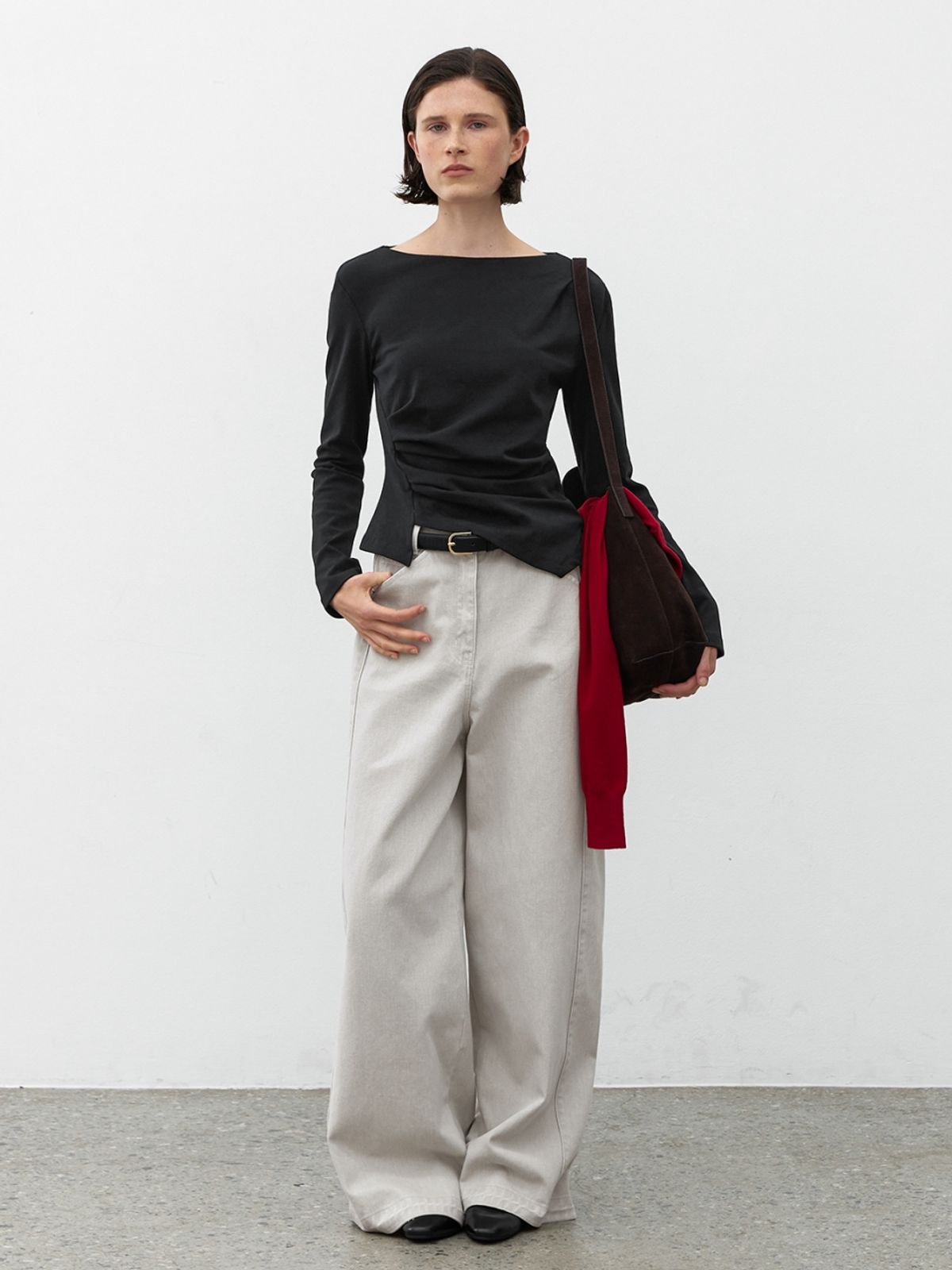 아틀리에 나인(ATELIER NAIN) LOND2 WAIST TUCK BLOUSE (Z-BL-4287)