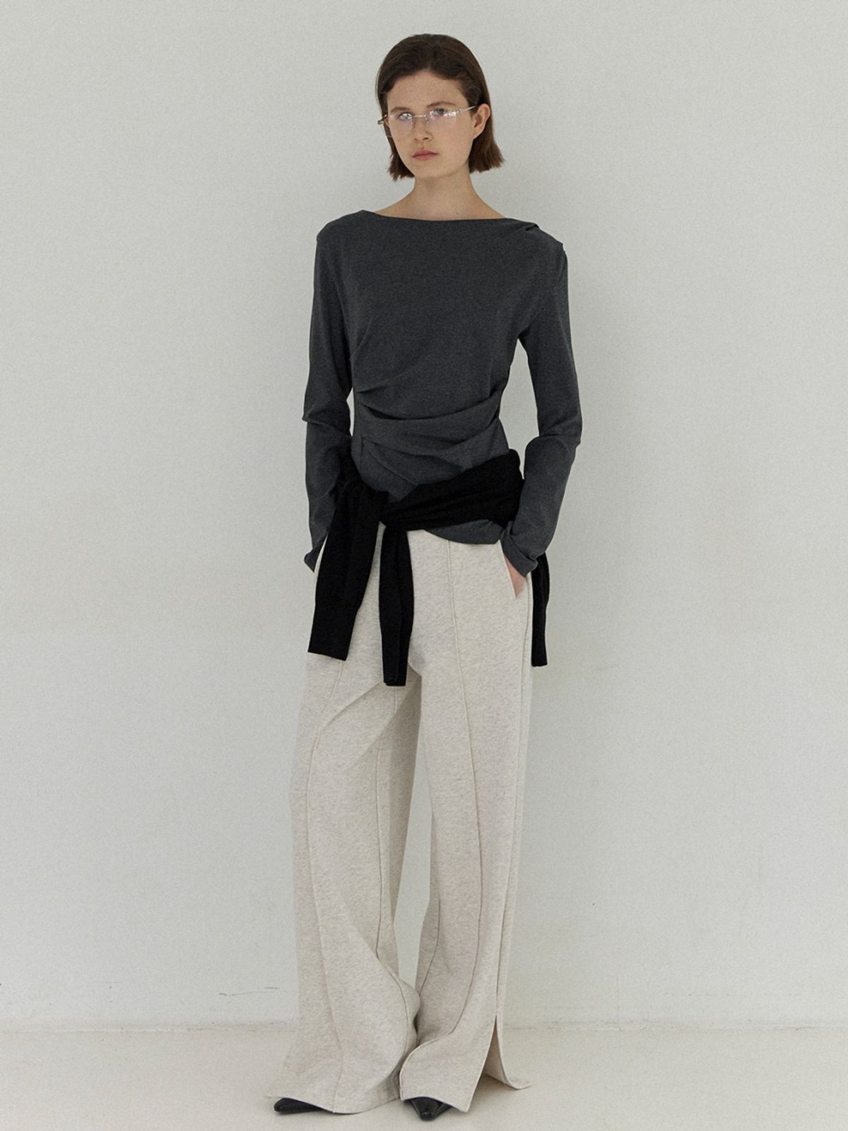 아틀리에 나인(ATELIER NAIN) LOND2 WAIST TUCK BLOUSE (Z-BL-4287)