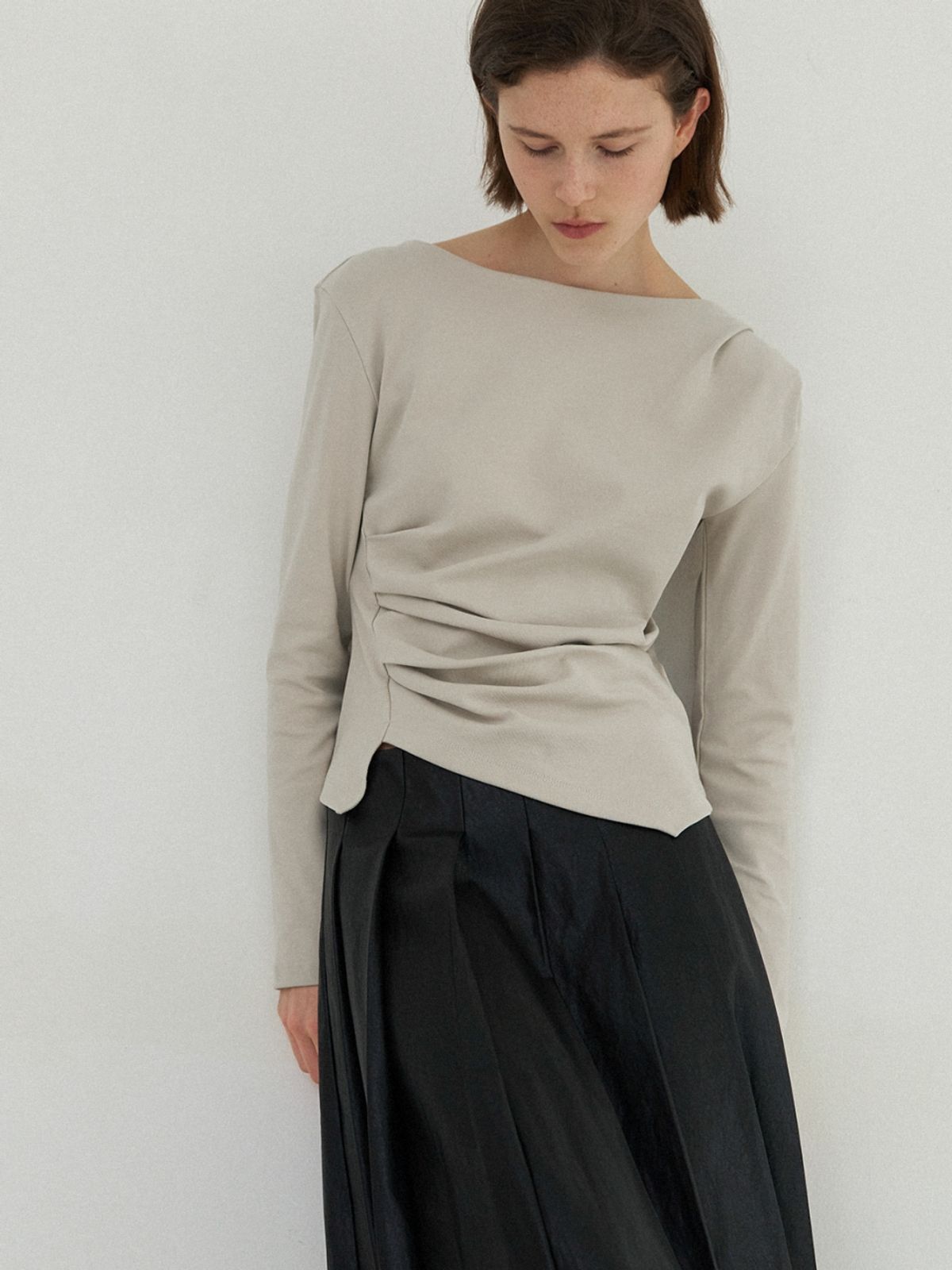 아틀리에 나인(ATELIER NAIN) LOND2 WAIST TUCK BLOUSE (Z-BL-4287)