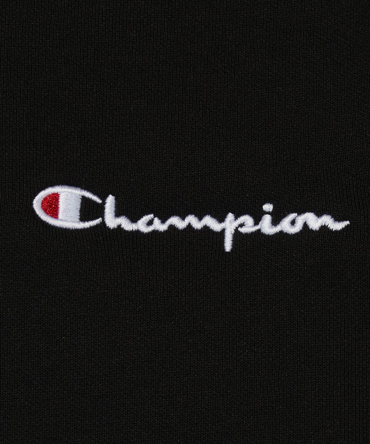 챔피온(CHAMPION) 스몰 스크립트 로고 크루넥 스웨트셔츠 Black