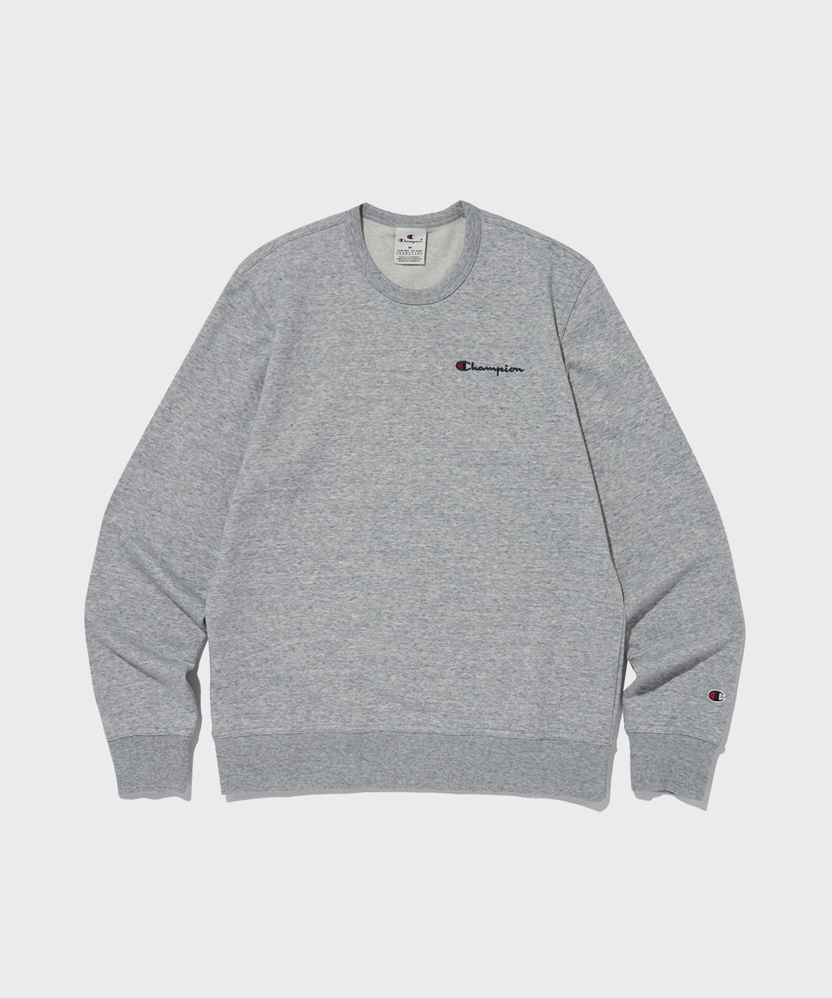 챔피온(CHAMPION) 스몰 스크립트 로고 크루넥 스웨트셔츠 Normal Grey