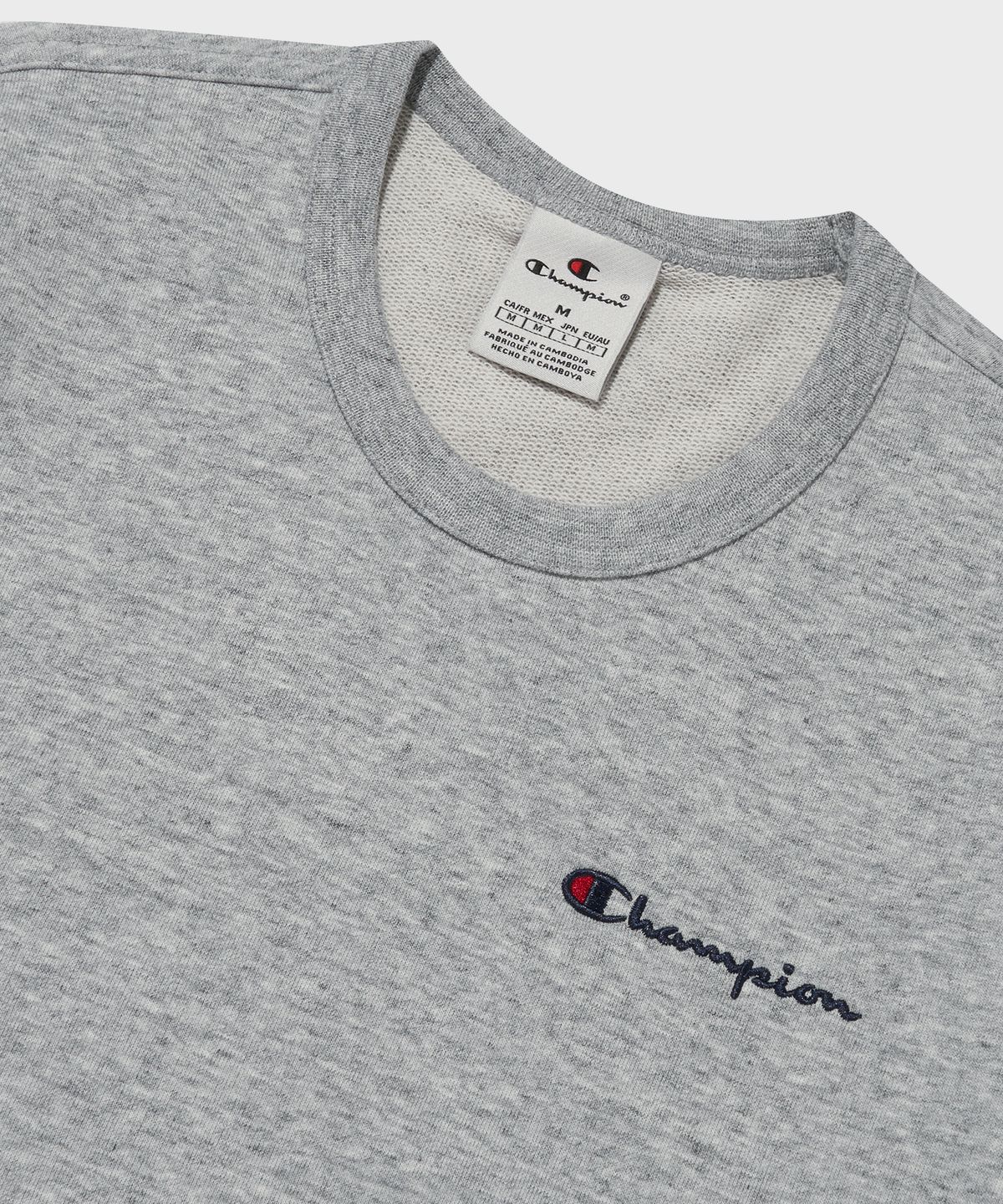 챔피온(CHAMPION) 스몰 스크립트 로고 크루넥 스웨트셔츠 Normal Grey