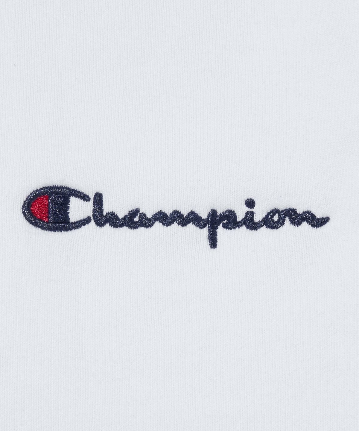 챔피온(CHAMPION) 스몰 스크립트 로고 크루넥 스웨트셔츠 White