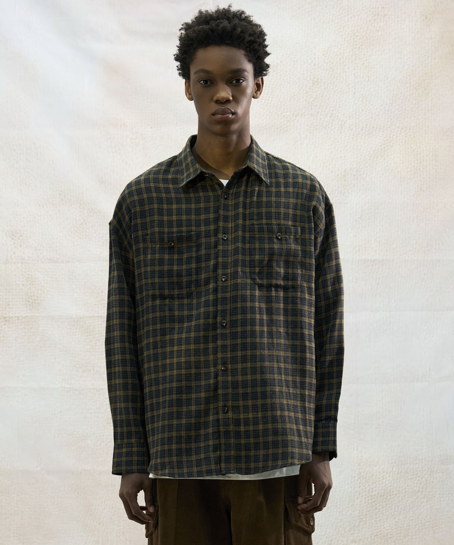 MUSINSA公式 | TAKEASY Vintage Over Duplin Check Shirt (Charcoal)