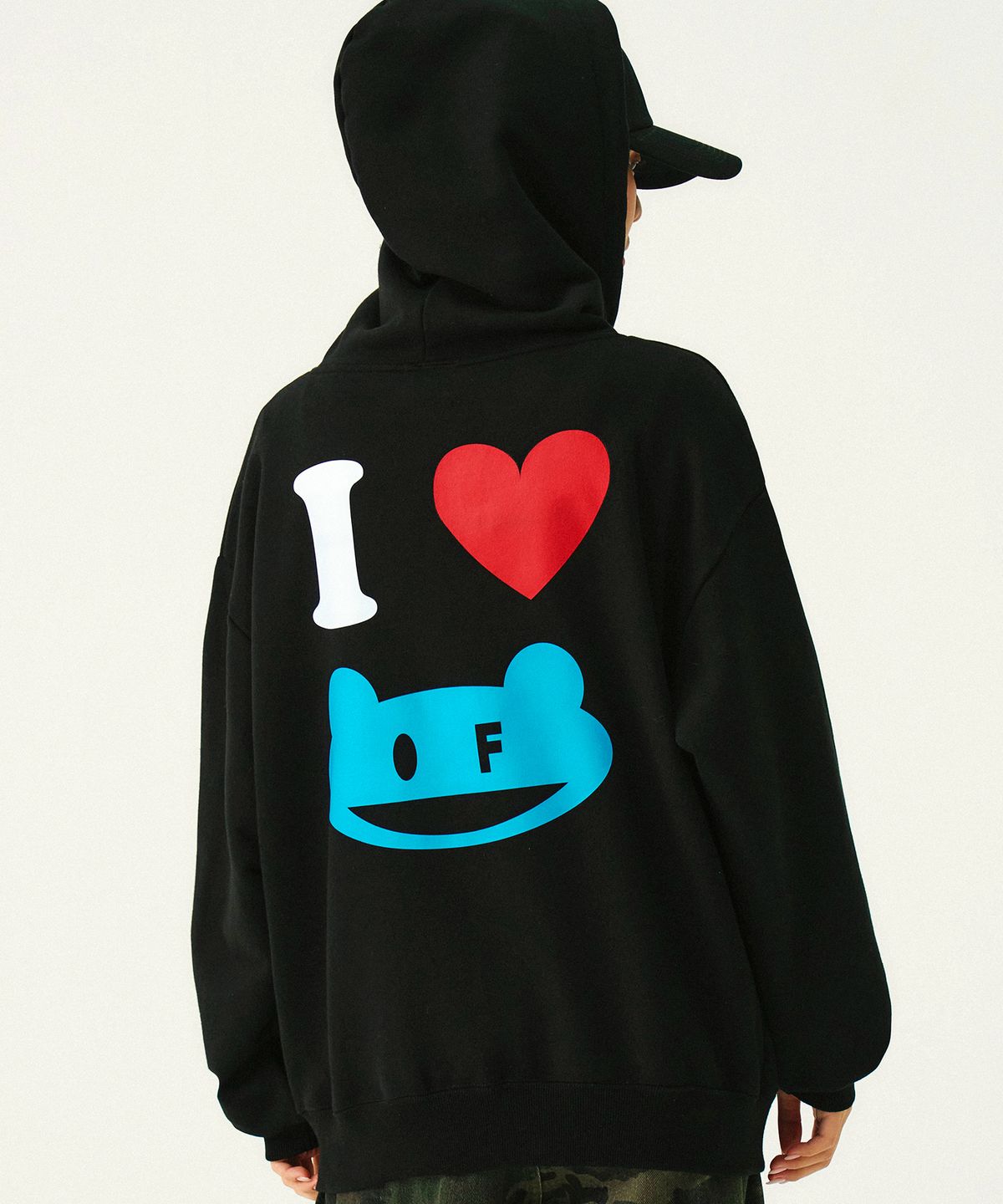 그레이버(GRAVER) [UNISEX]I LOVE OF 후드집업_블랙