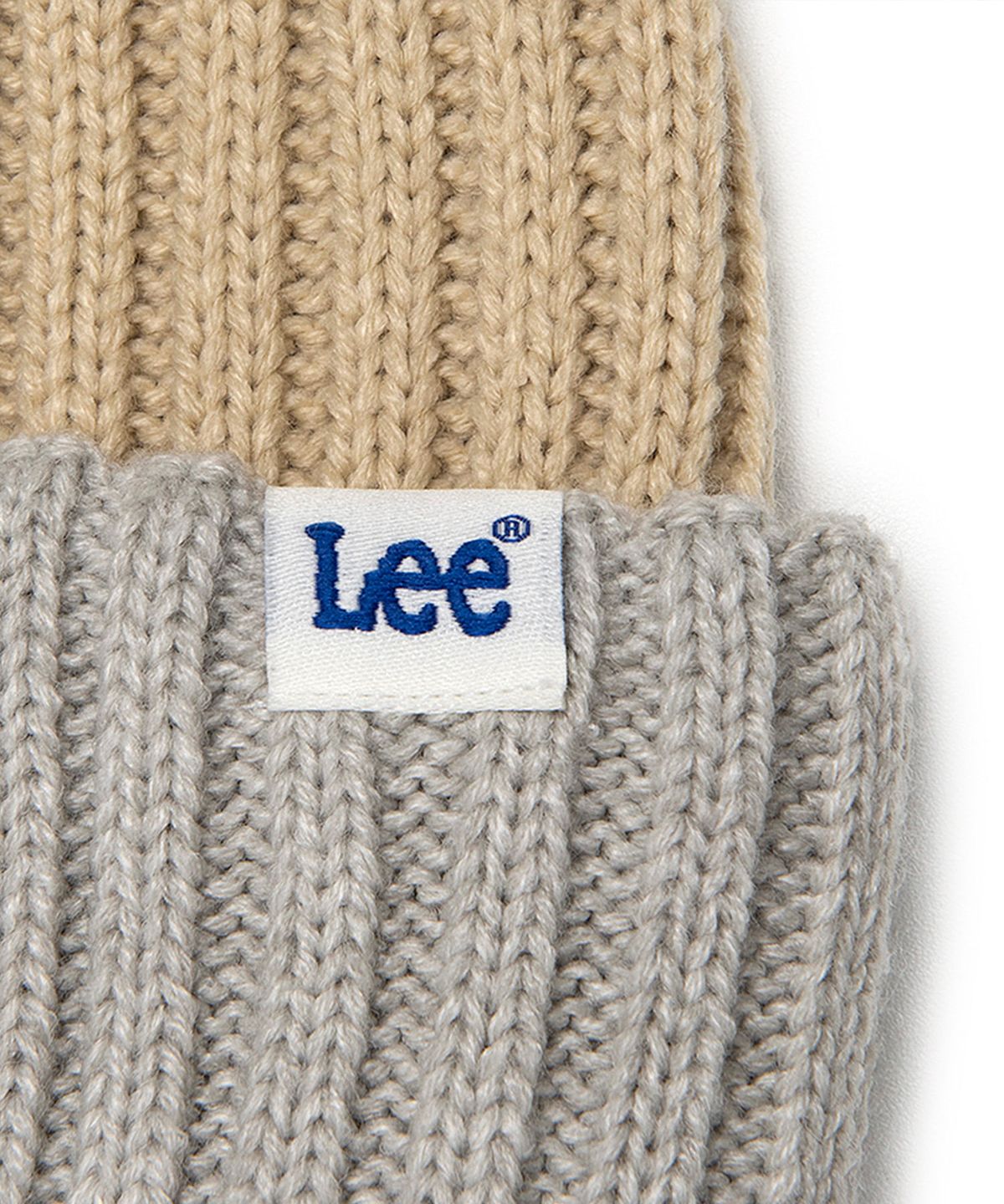 리 키즈(LEE KIDS) 스몰 트위치 로고 비니 베이지 LK2404BN02BE
