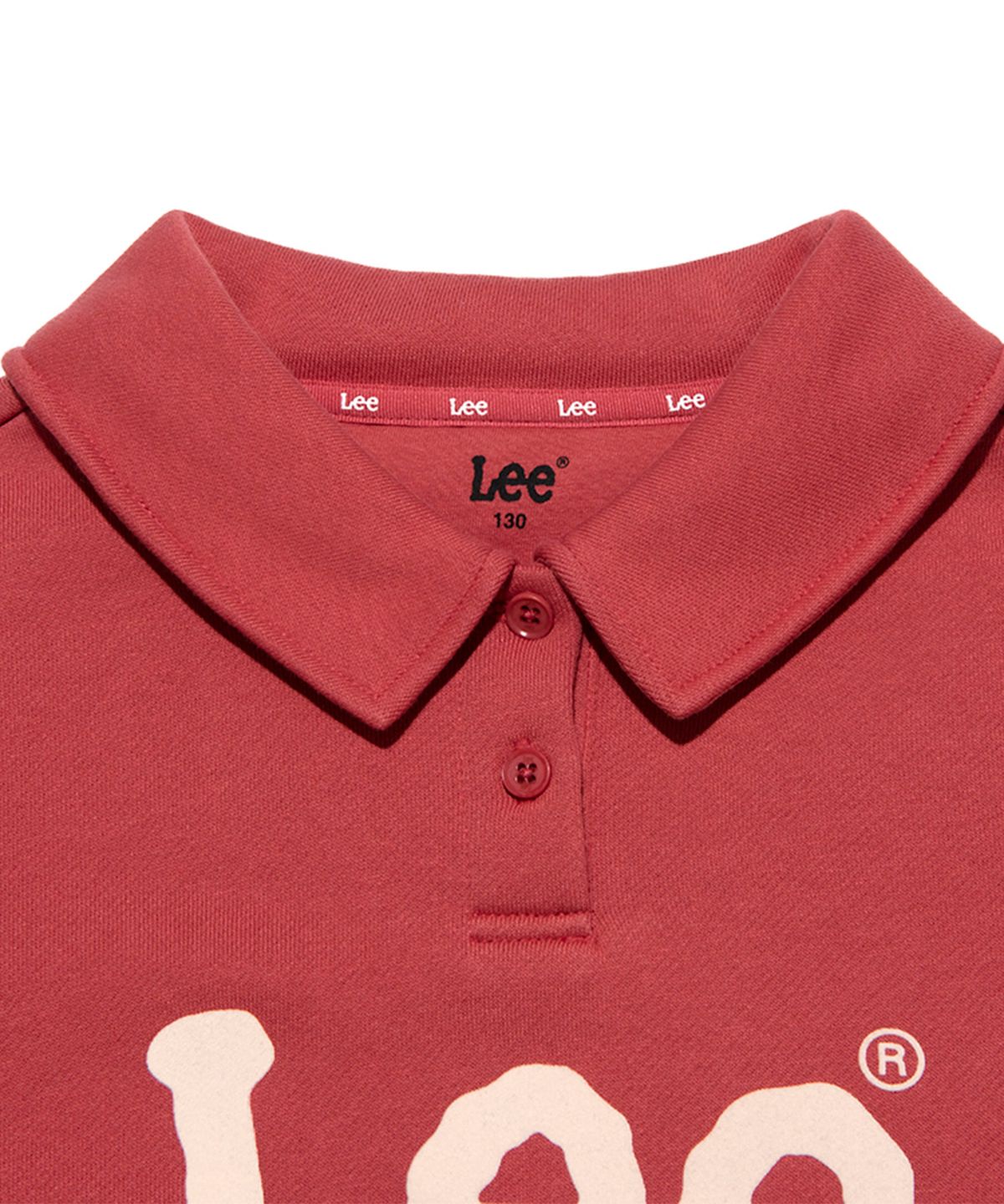 리 키즈(LEE KIDS) 트위치 로고 카라 레귤러핏 기모 스웨트셔츠 핑크 LK2404CR73PI