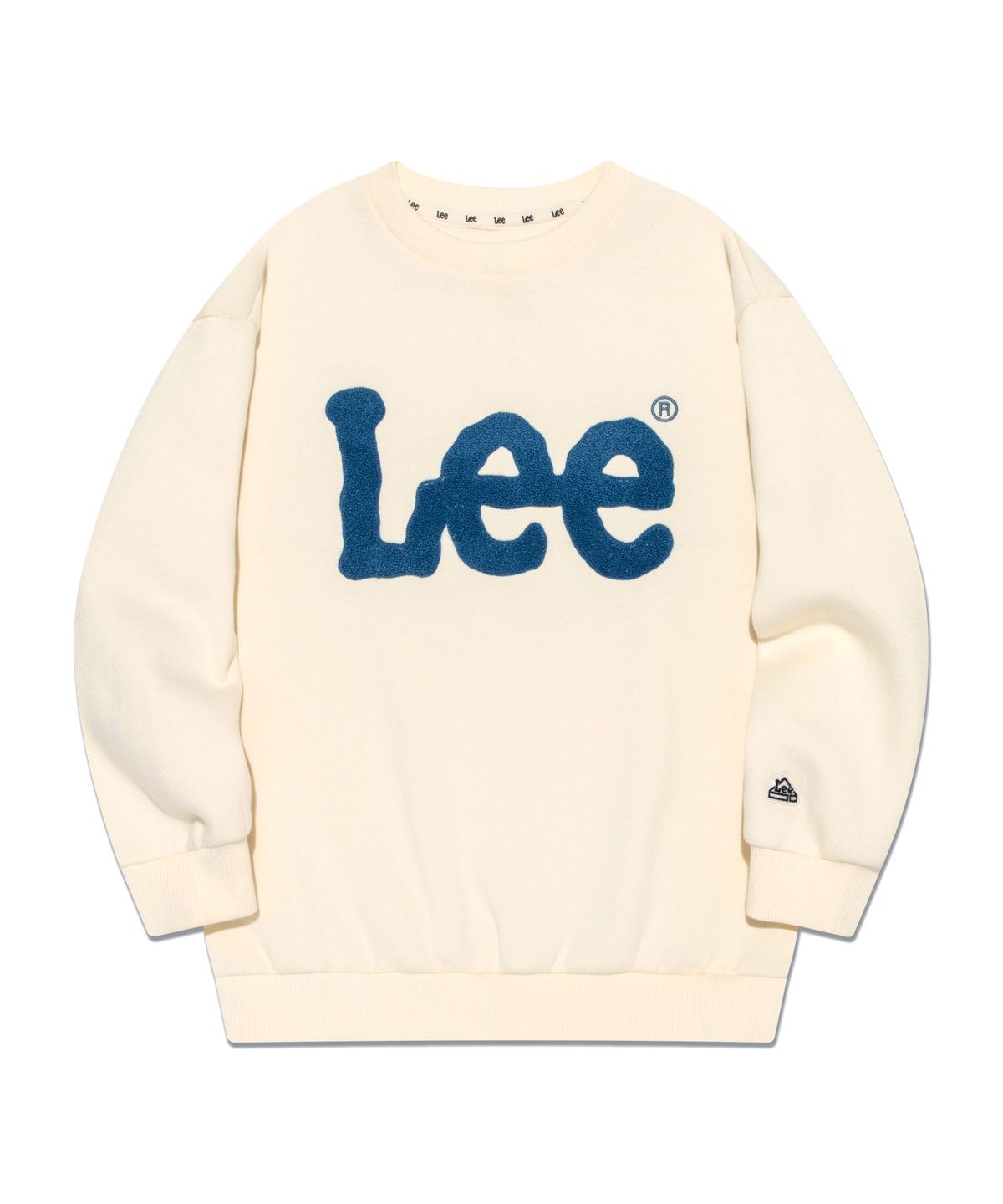 리 키즈(LEE KIDS) 빅 트위치 부클 루즈핏 기모 스웨트셔츠 아이보리 LK2404CR06IV