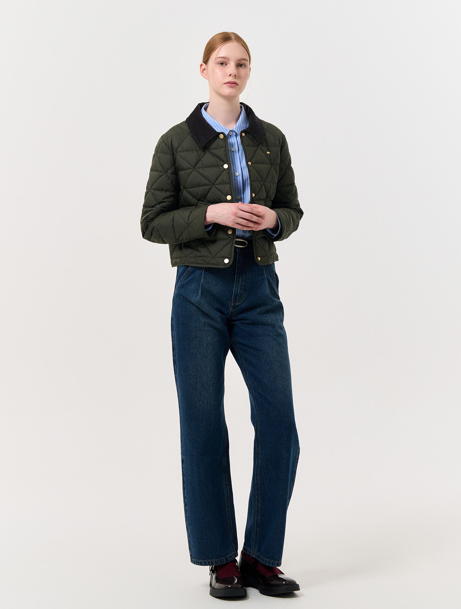 MUSINSA | GENERAL IDEA Daily One-Tuck Wide Denim Pants [BLUE