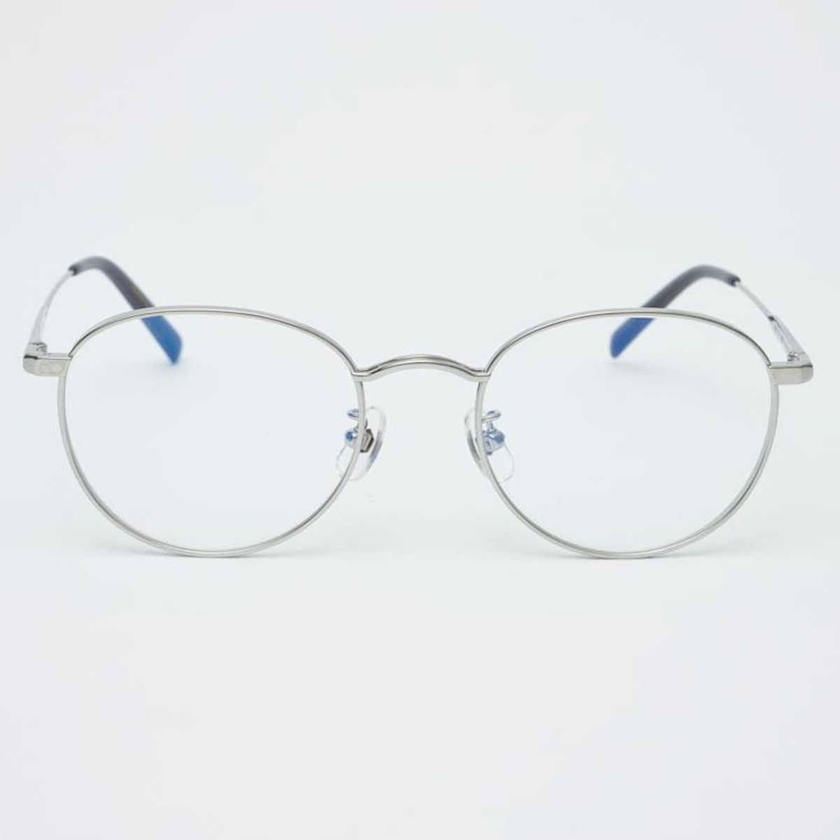 알로아이웨어(ALO EYEWEAR) AL8401 11111G 티타늄 실버 레이어드 브릿지 안경테 블루라이트 렌즈 선택