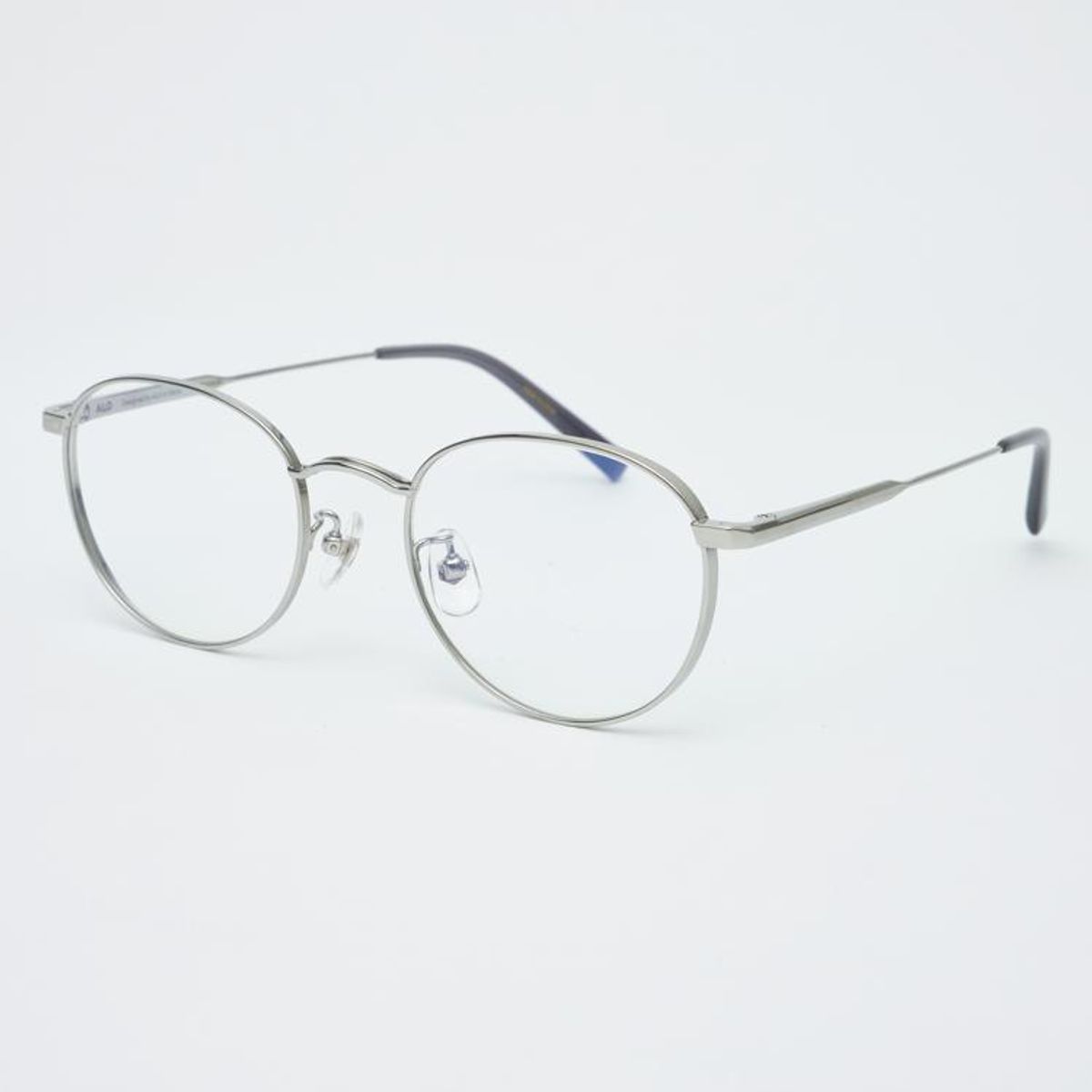 알로아이웨어(ALO EYEWEAR) AL8401 11111G 티타늄 실버 레이어드 브릿지 안경테 블루라이트 렌즈 선택