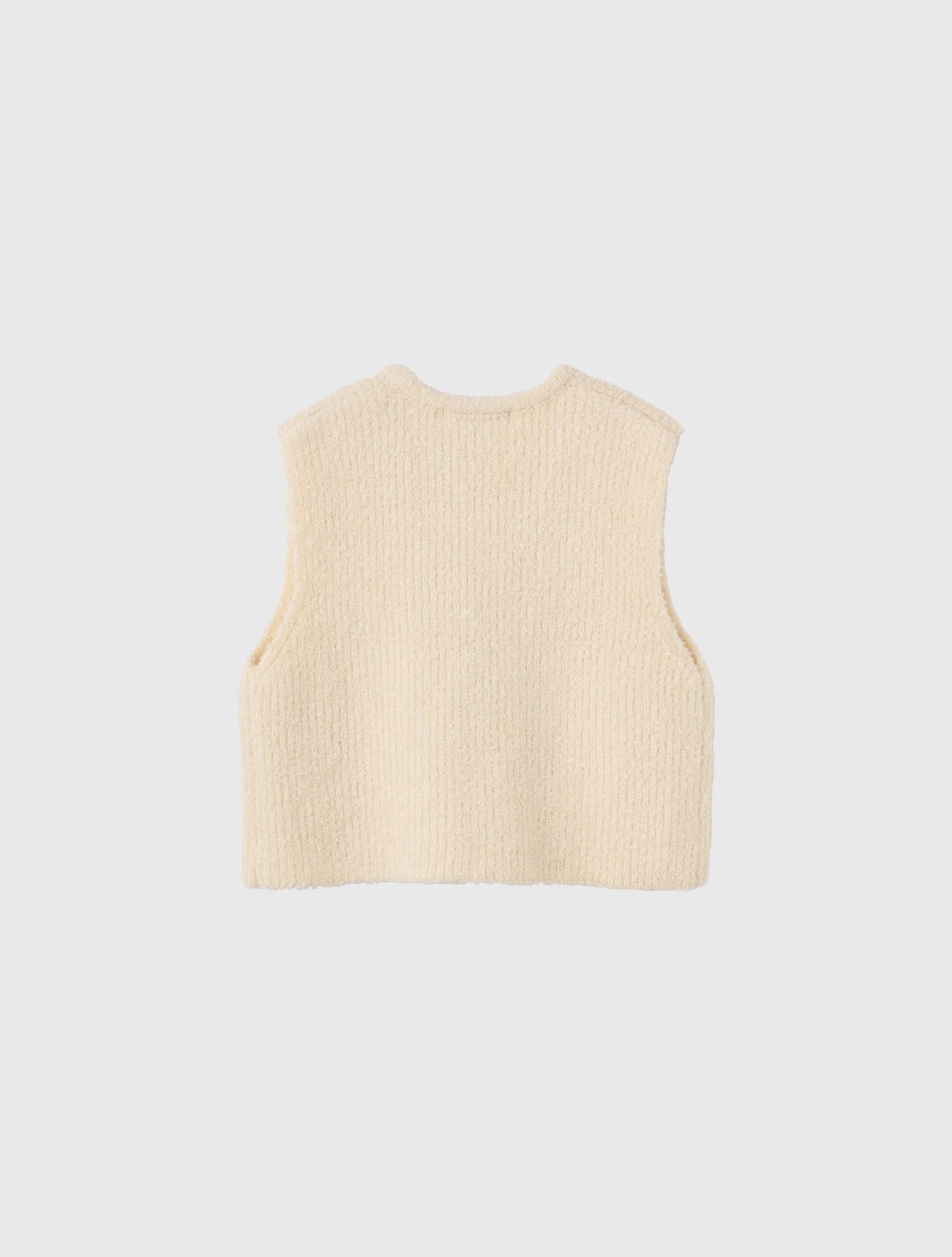 ENFOLD アイボリー 圧縮ウール DROP VEST ホワイト ENFOLD(エンフォルド)｜DRAPE PULLOVER/プルオーバー/ホワイト
