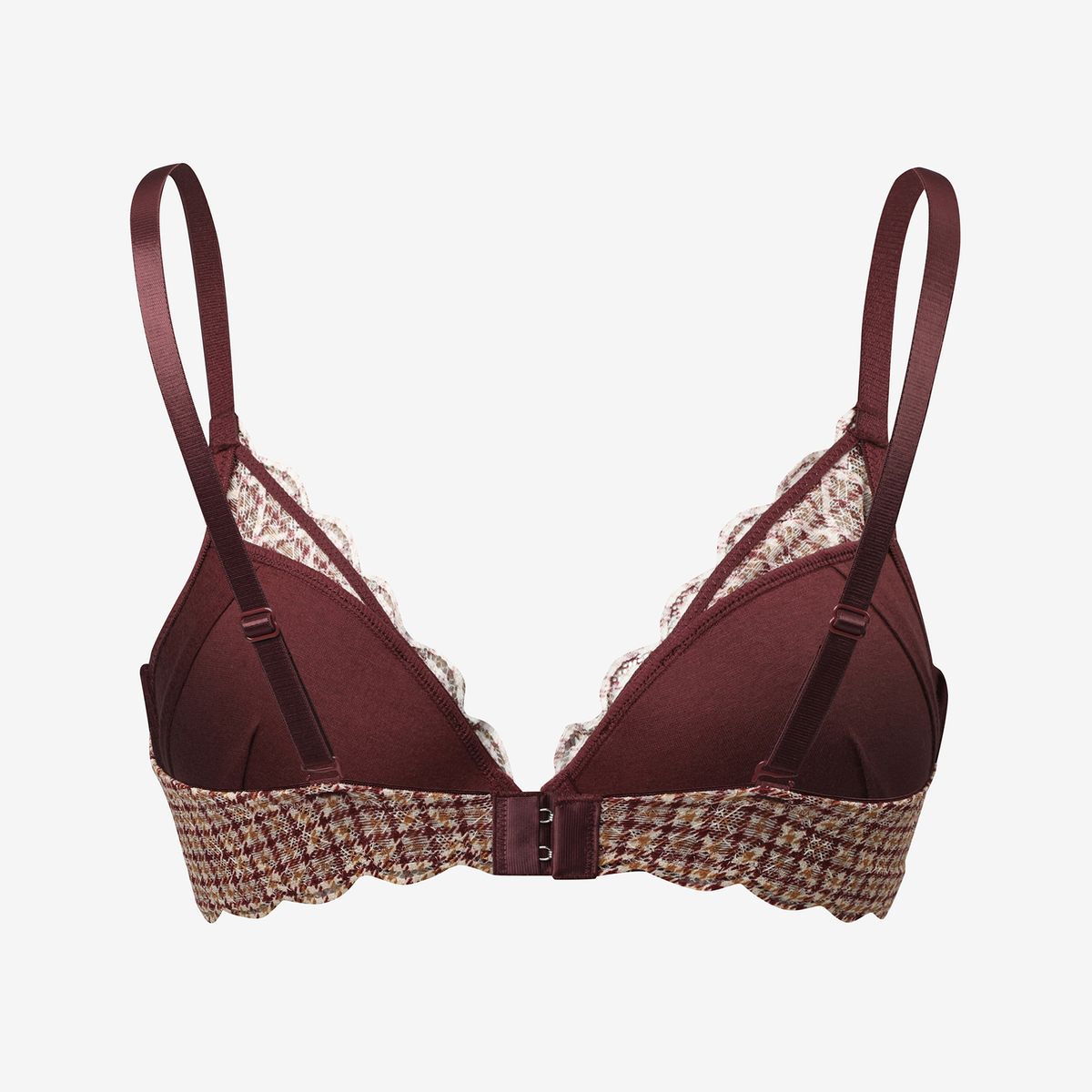 휠라언더웨어(FILA UNDERWEAR) 아웃핏 시즈널 체크 레이스 와이어브라(FI4BAG3448FTBE)