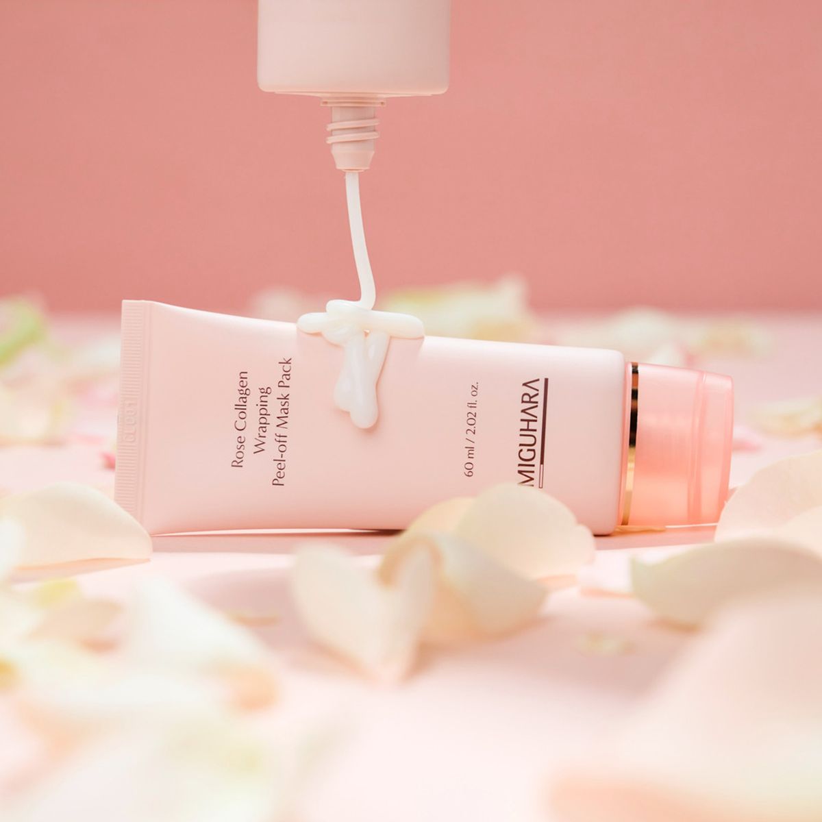 미구하라(MIGUHARA) 로즈 콜라겐 랩핑 필 오프 마스크팩 60ml
