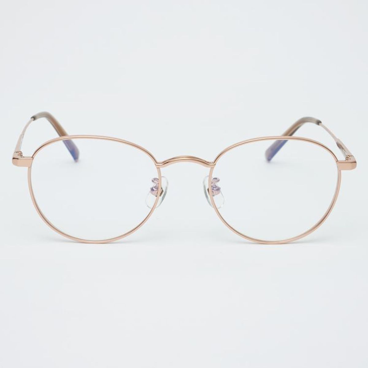 알로아이웨어(ALO EYEWEAR) AL8401 2424G 티타늄 로즈골드 레이어드 브릿지 안경테 블루라이트 렌즈 선택
