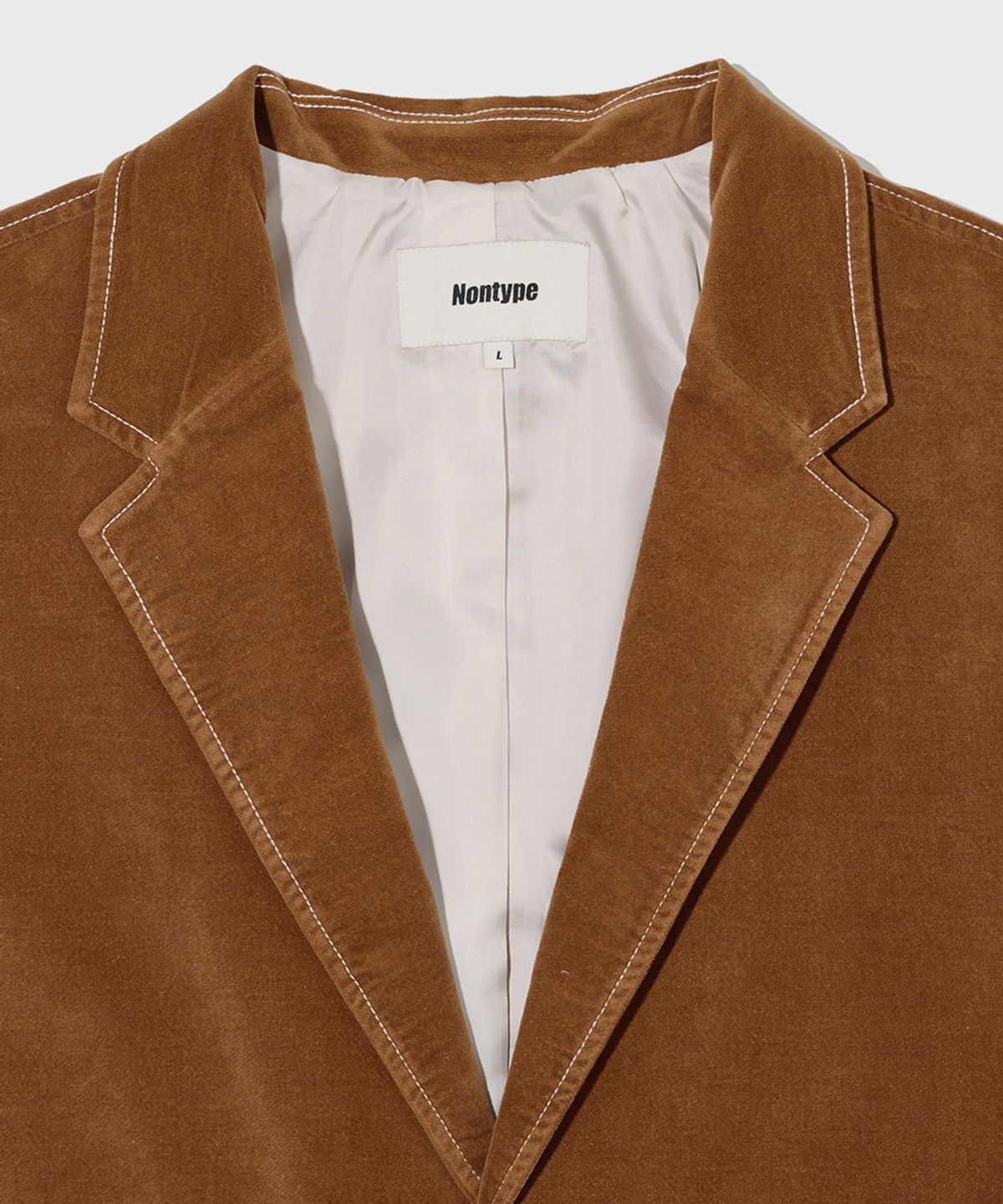 논타입(NONTYPE) OUT LAYERED MOLESKIN JACKET (CAMEL)