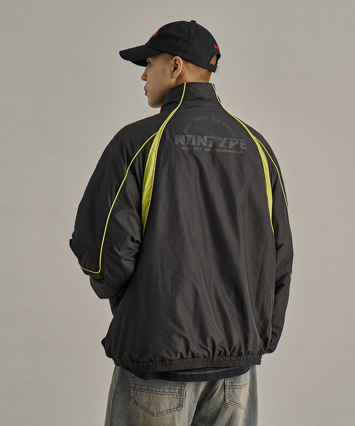 논타입(NONTYPE) DIAGONAL PANELED PIPING JUMPER (BLACK)