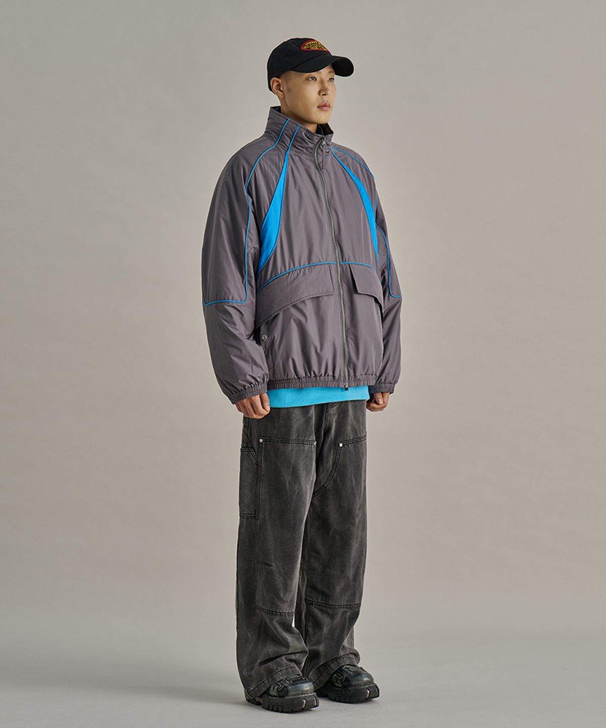 논타입(NONTYPE) DIAGONAL PANELED PIPING JUMPER (GRAY)