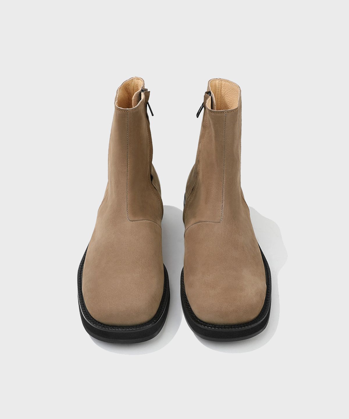 피렌체 아뜨리에(FIRENZE ATELIER) [비브람] Nobo_볼드쉐입 히든 집업 부츠 3500 [BEIGE NUBUCK]