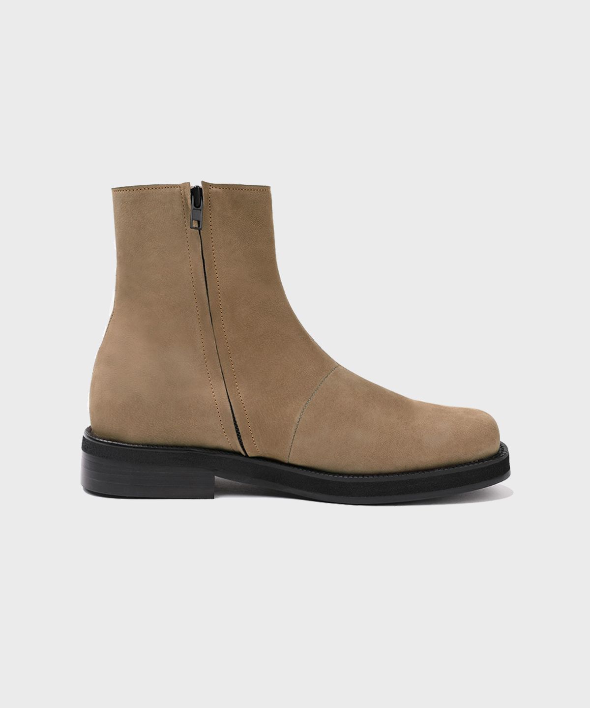 피렌체 아뜨리에(FIRENZE ATELIER) [비브람] Nobo_볼드쉐입 히든 집업 부츠 3500 [BEIGE NUBUCK]