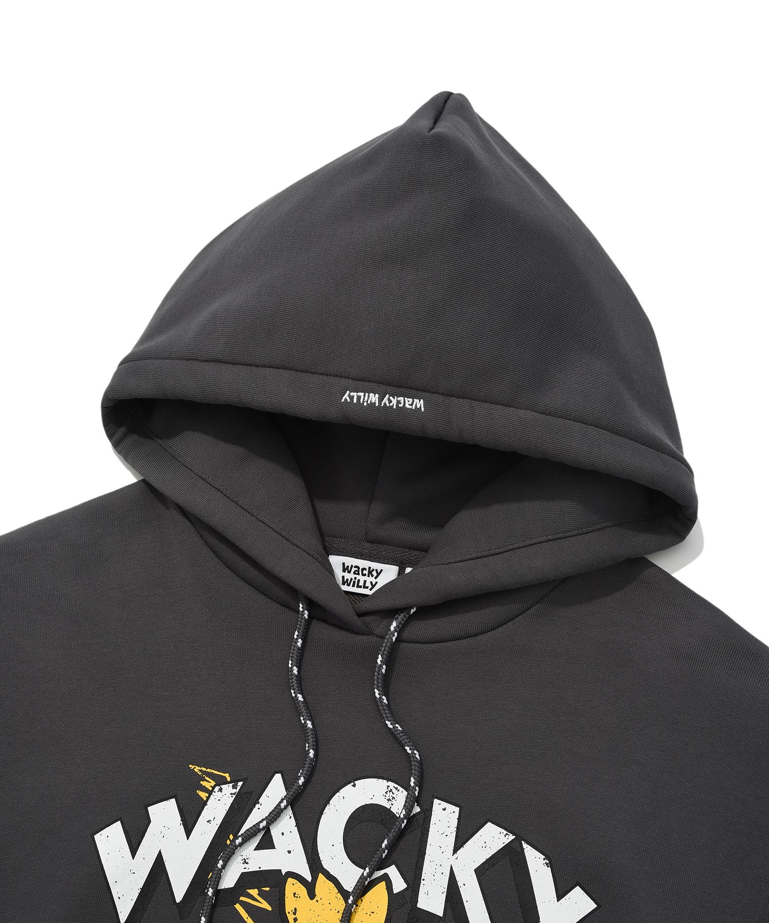 パーカー・フーディ [WACKYWILLY] Crack Graphic Semi-overfit Hoodie (2 COLOR) MUSINSA | WACKY WILLY Crack Graphic Hood Dark Grey