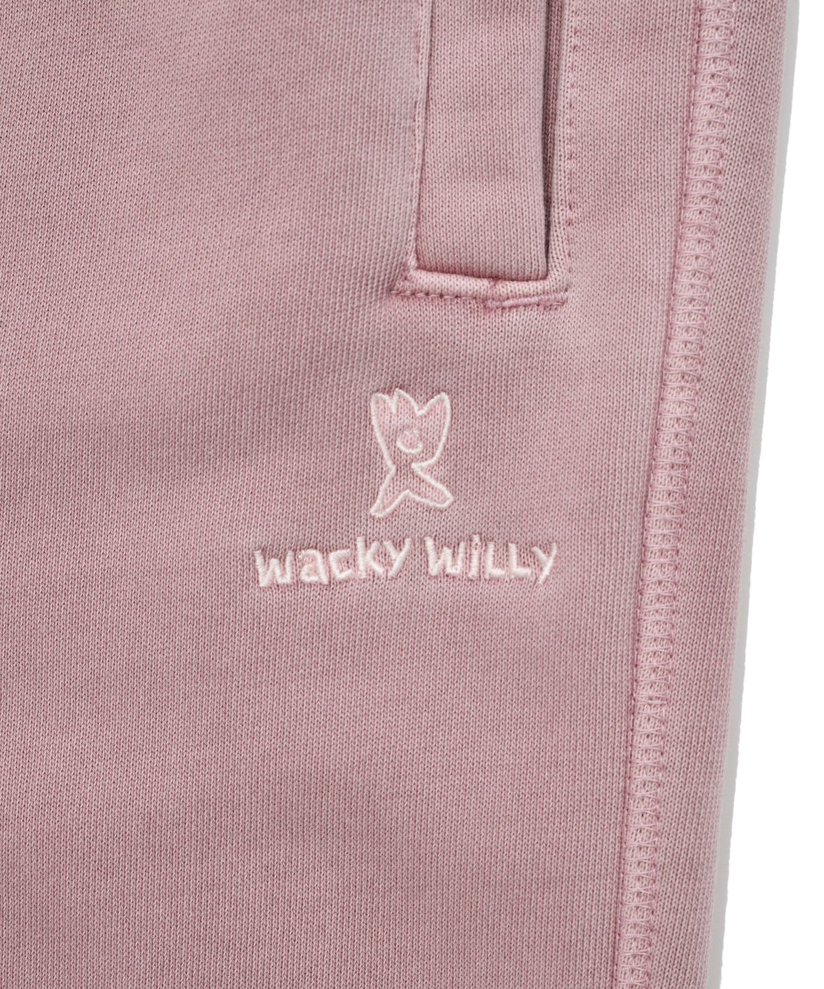 와키윌리(WACKY WILLY) 피그먼트 스웻 팬츠 핑크