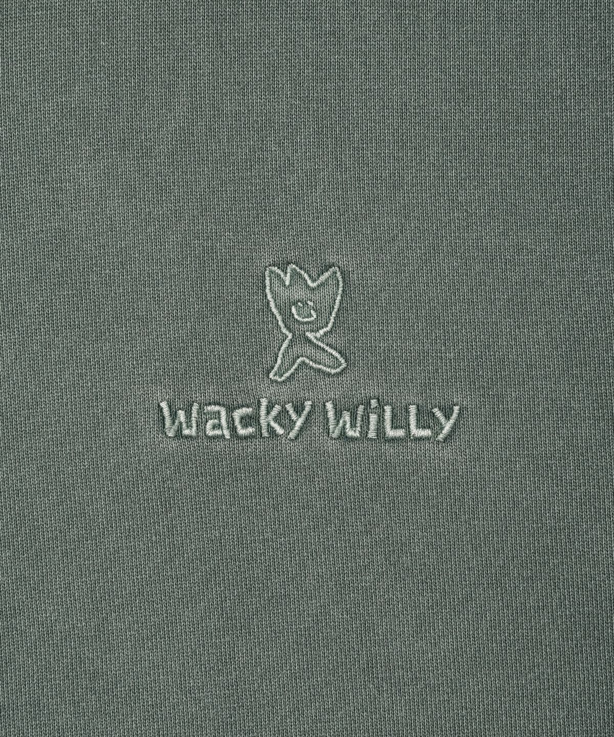 와키윌리(WACKY WILLY) 피그먼트 후드집업 그린