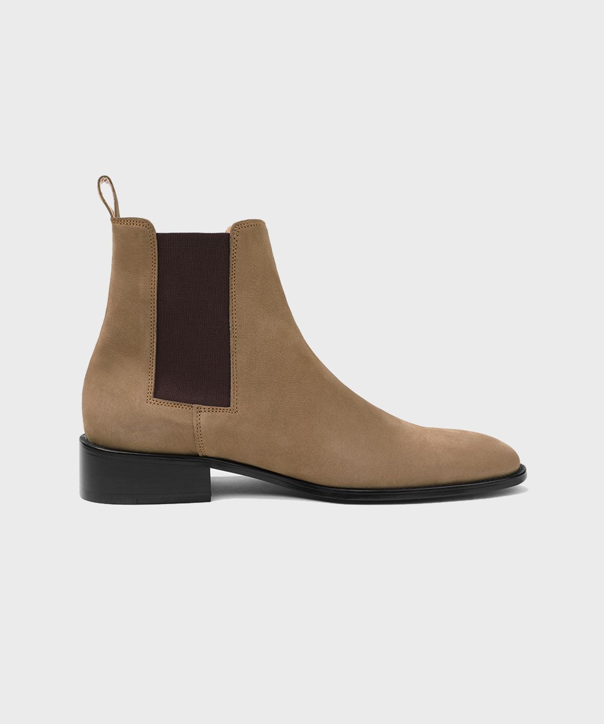 피렌체 아뜨리에(FIRENZE ATELIER) Rians_슬림토 스퀘어 밴딩 첼시부츠 3338 [BEIGE NUBUCK]