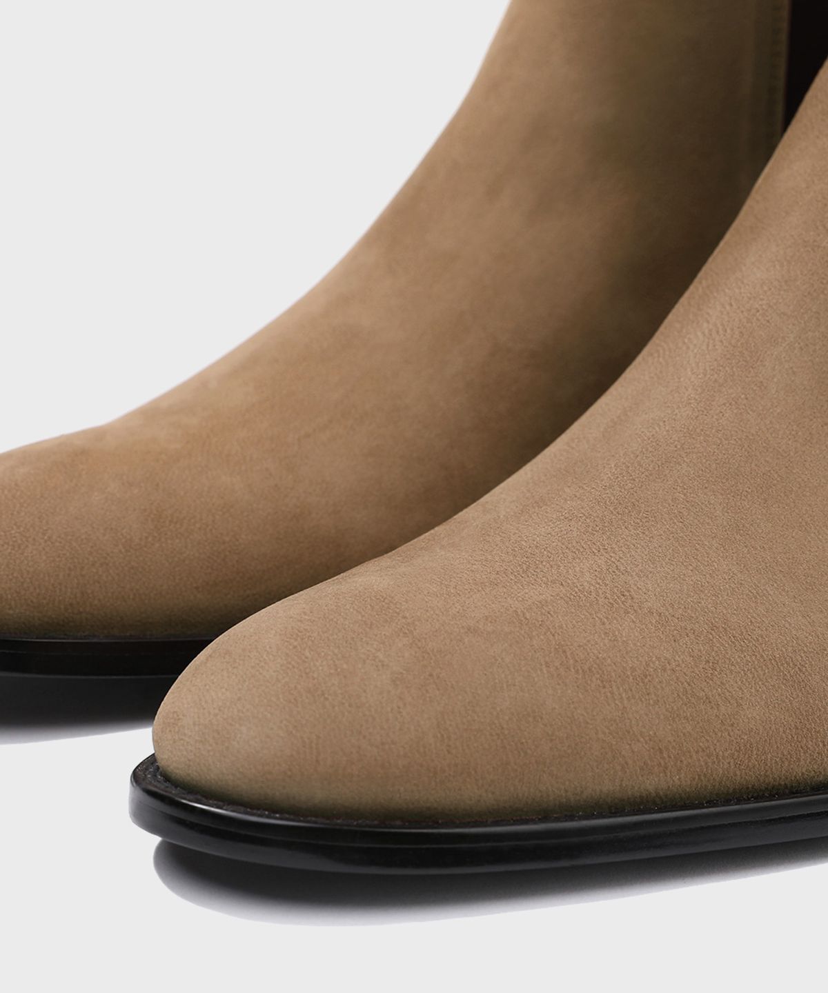 피렌체 아뜨리에(FIRENZE ATELIER) Rians_슬림토 스퀘어 밴딩 첼시부츠 3338 [BEIGE NUBUCK]