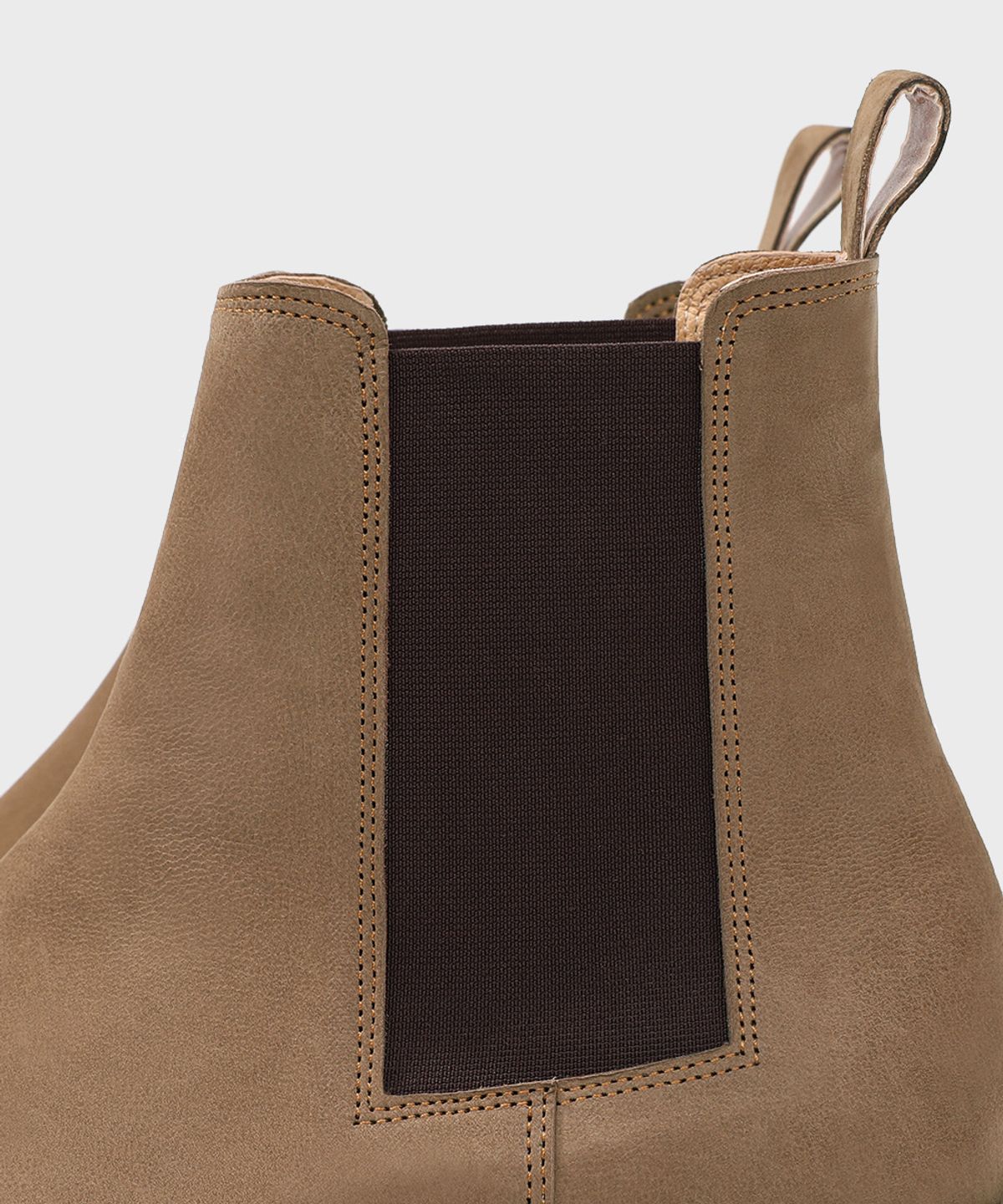 피렌체 아뜨리에(FIRENZE ATELIER) Rians_슬림토 스퀘어 밴딩 첼시부츠 3338 [BEIGE NUBUCK]