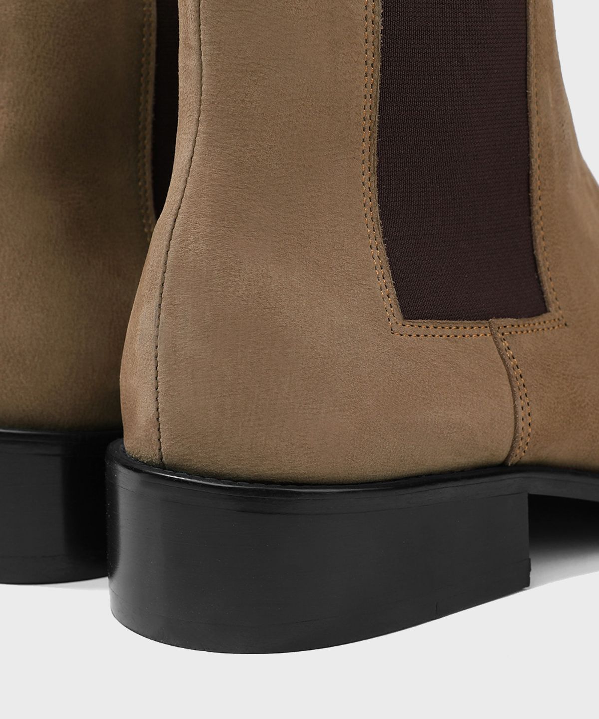 피렌체 아뜨리에(FIRENZE ATELIER) Rians_슬림토 스퀘어 밴딩 첼시부츠 3338 [BEIGE NUBUCK]