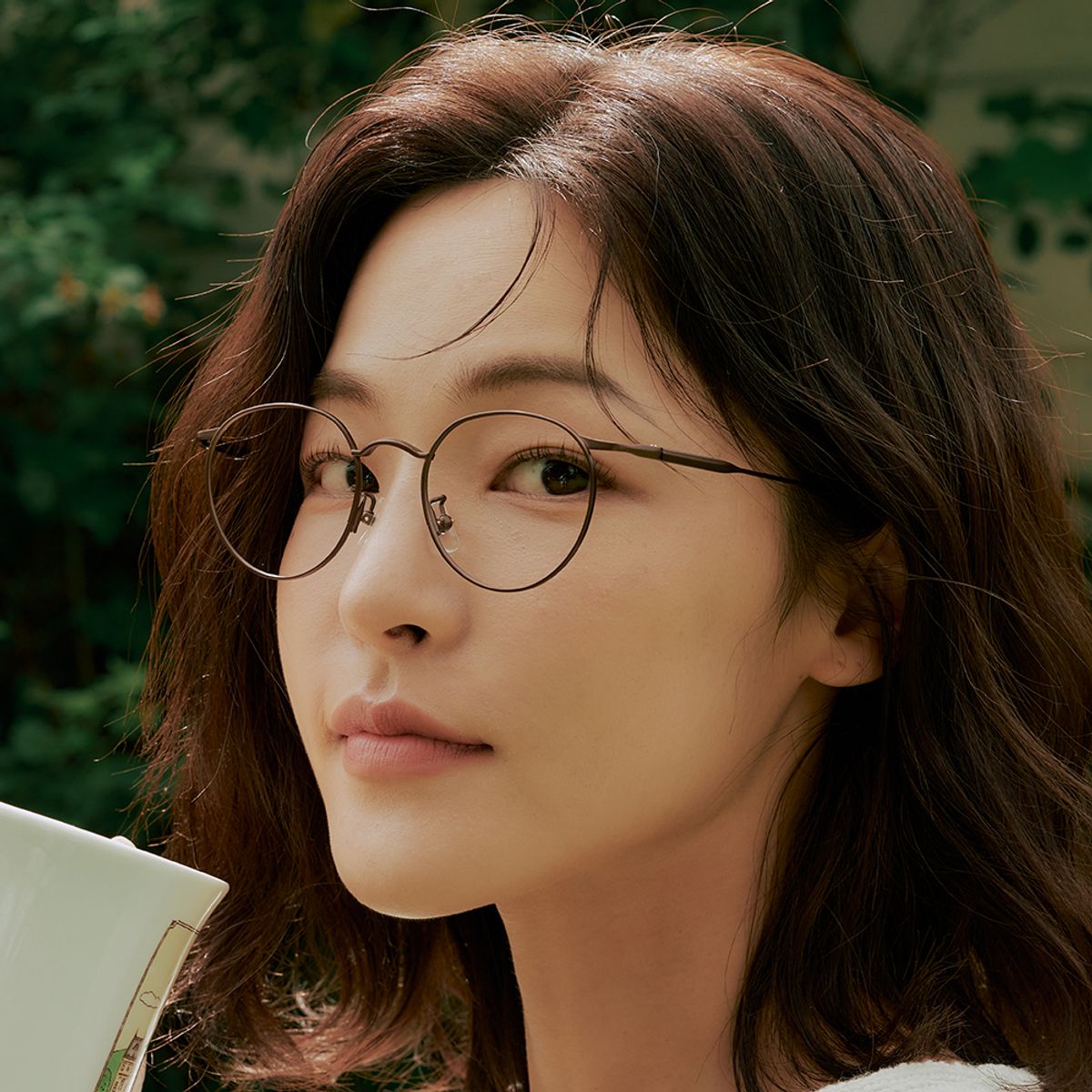 알로아이웨어(ALO EYEWEAR) AL8402 1616M 티타늄 브라운 레이어드 브릿지 안경테 블루라이트 렌즈 선택