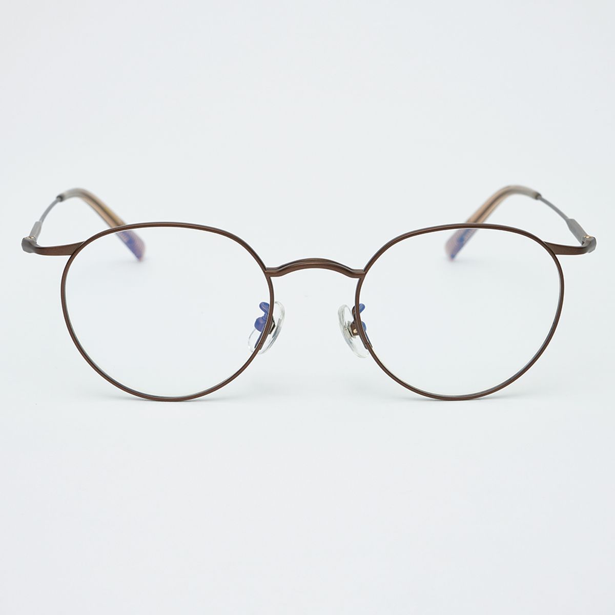 알로아이웨어(ALO EYEWEAR) AL8402 1616M 티타늄 브라운 레이어드 브릿지 안경테 블루라이트 렌즈 선택