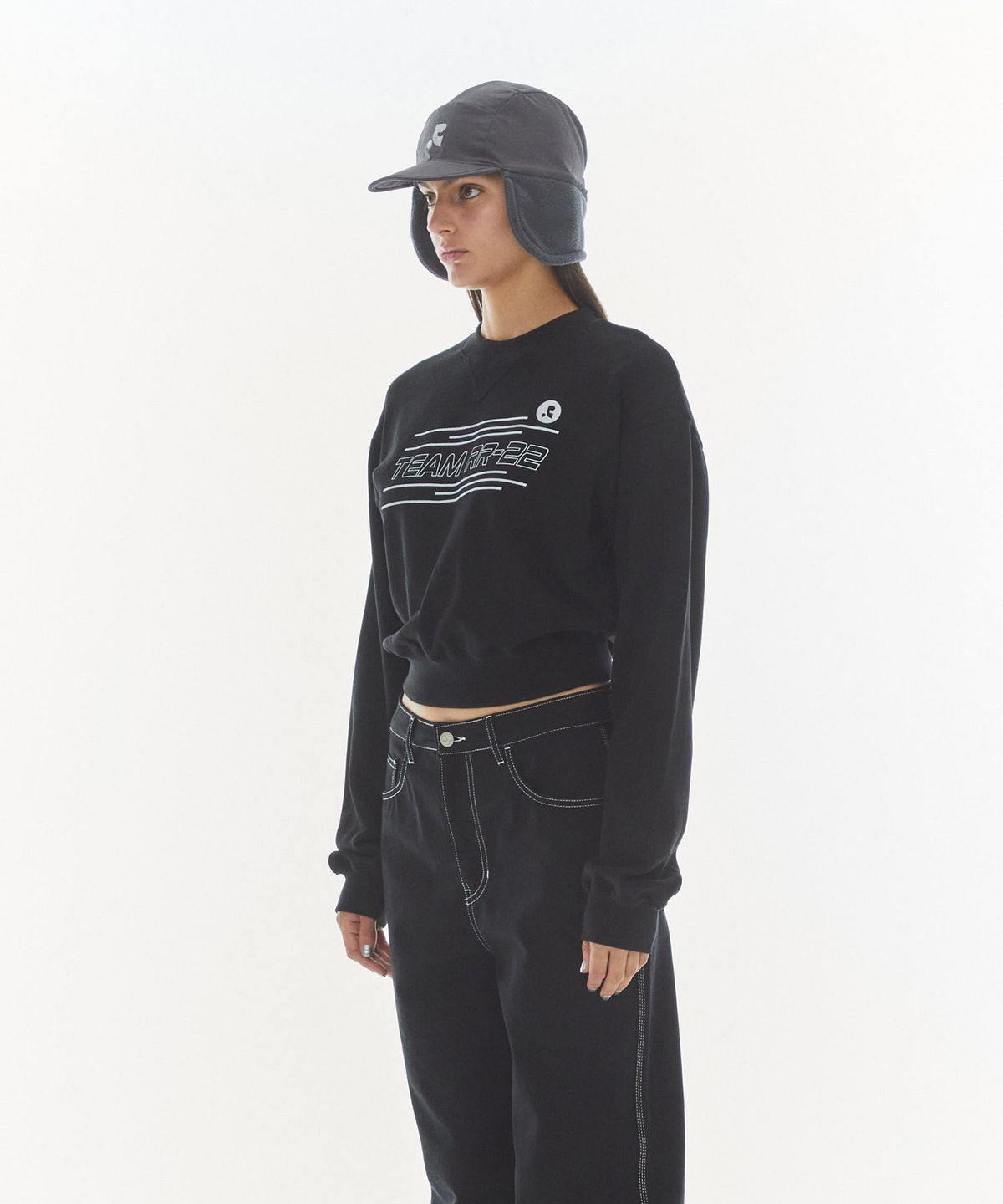 레스트앤레크레이션(REST&RECREATION) RR TEAM PIGMENT SWEATSHIRT_BLACK