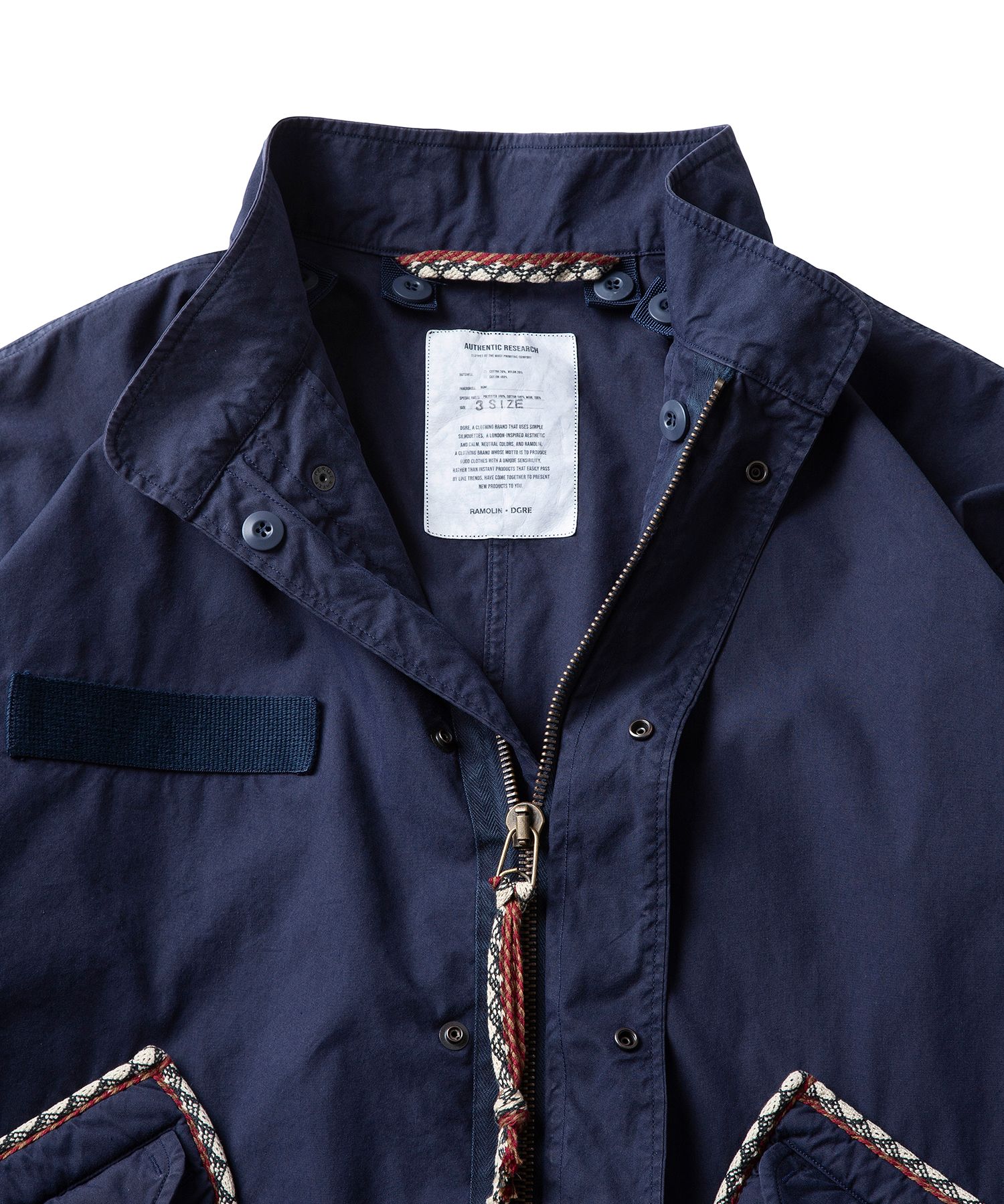 MHL m65 ディテール 70's M-65 Fishtail parka × 80's Cords. Olive × Denim× Brown