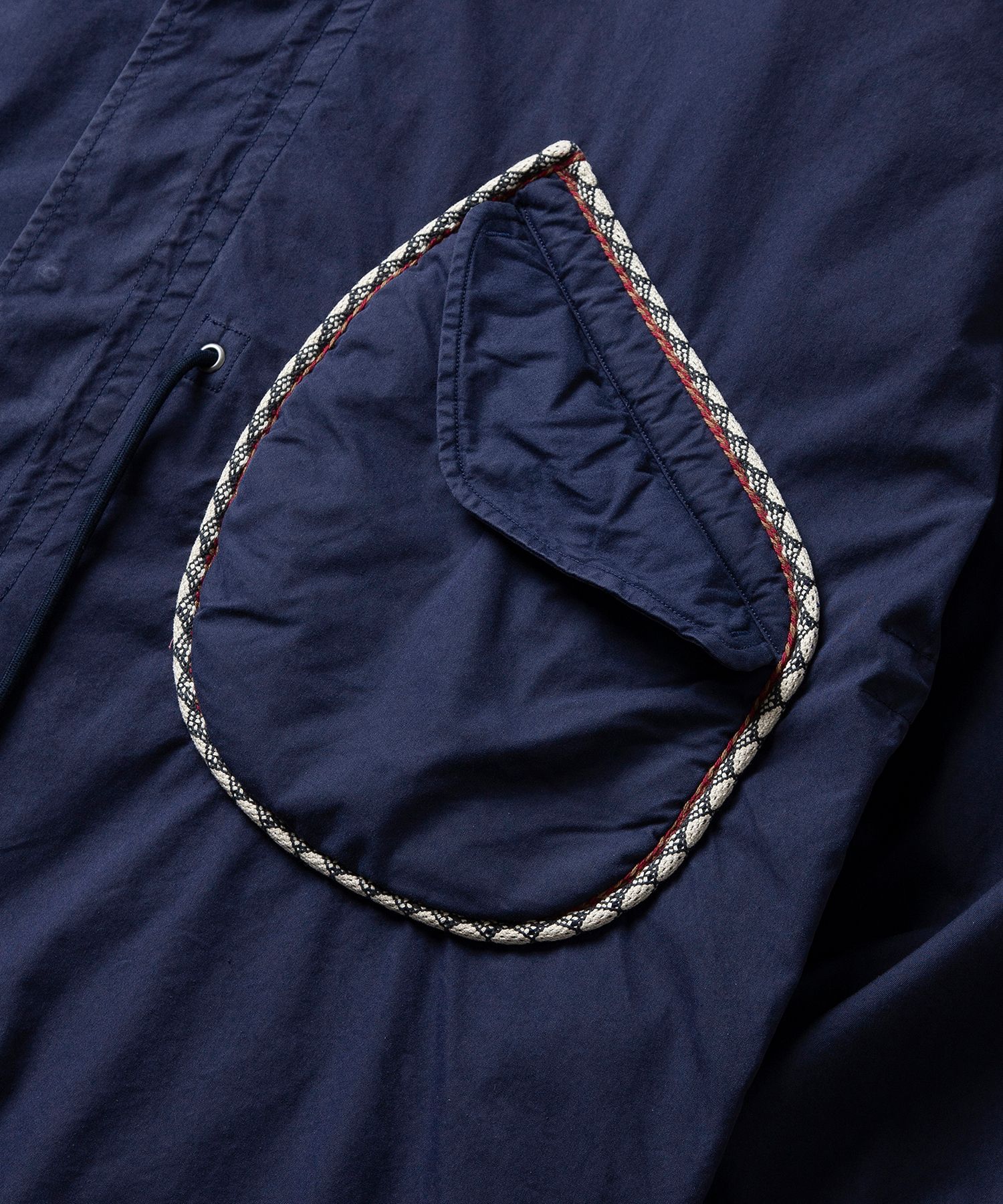 MHL m65 ディテール 70's M-65 Fishtail parka × 80's Cords. Olive × Denim× Brown