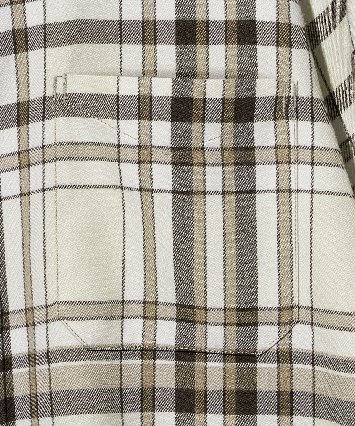 다이아몬드 레이라(DIAMOND LAYLA) Down Button Collar Point Creamy Check Shirt S153