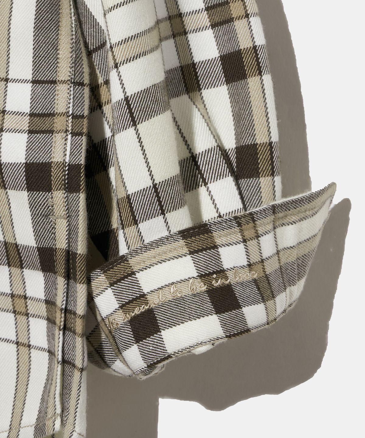 다이아몬드 레이라(DIAMOND LAYLA) Down Button Collar Point Creamy Check Shirt S153