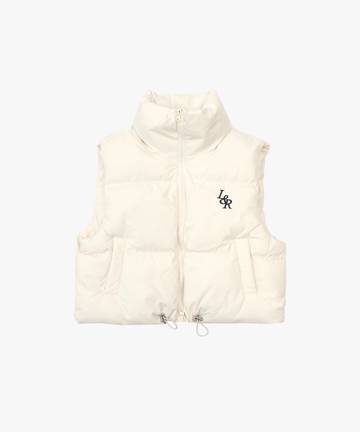로시로우(LOSSYROW) Crop padded vest Cream