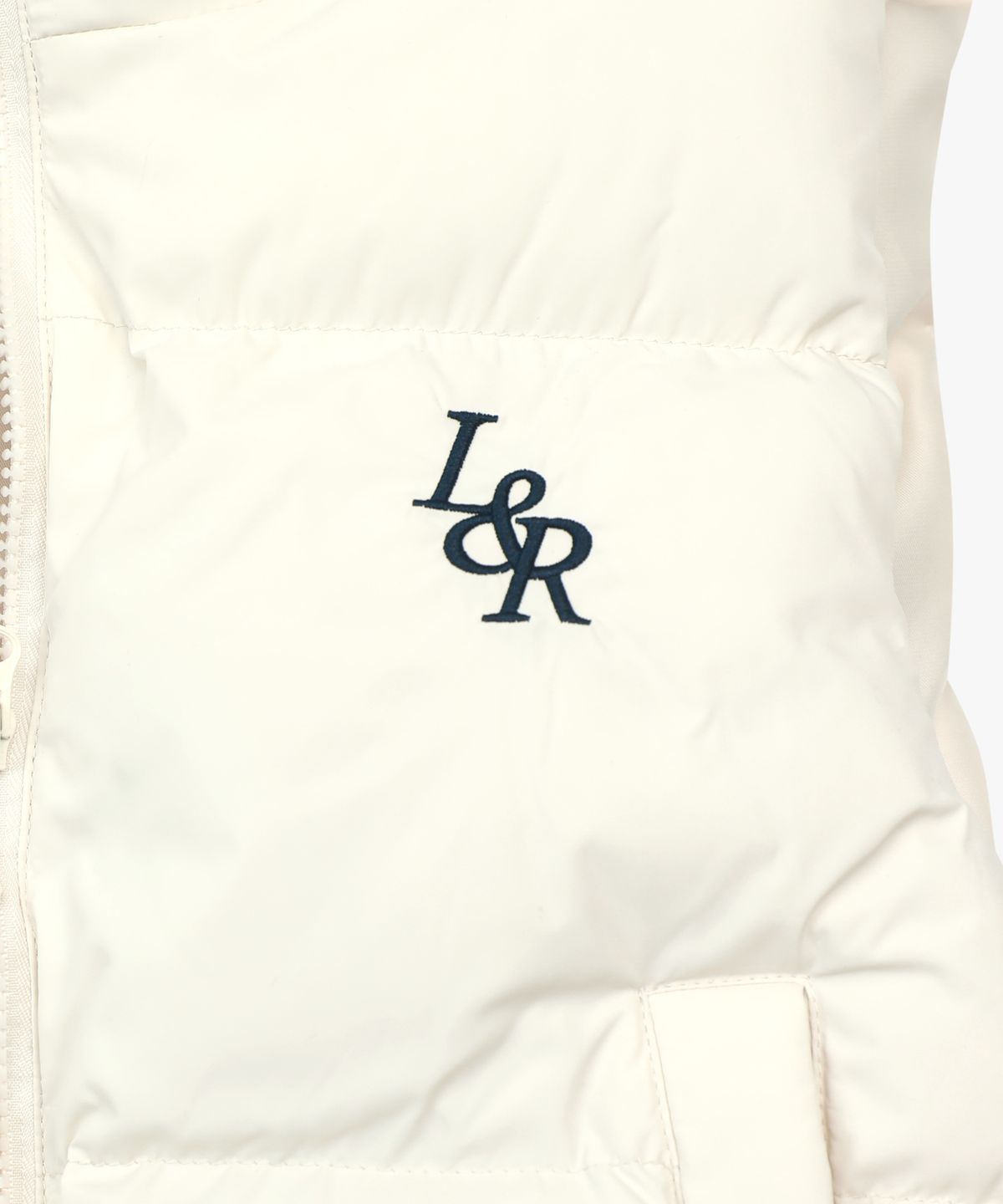 로시로우(LOSSYROW) Crop padded vest Cream