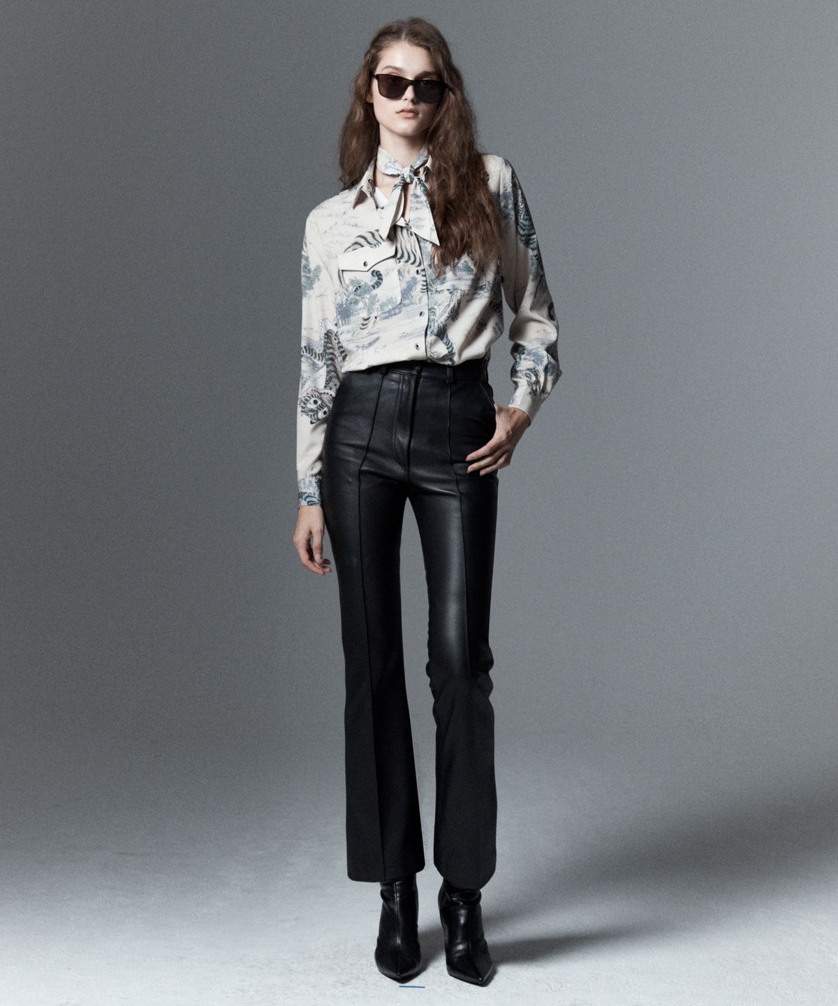 언티지(UNTAGE) 민화 프린트 웨스턴 셔츠(UNISEX)_UTS-FS63