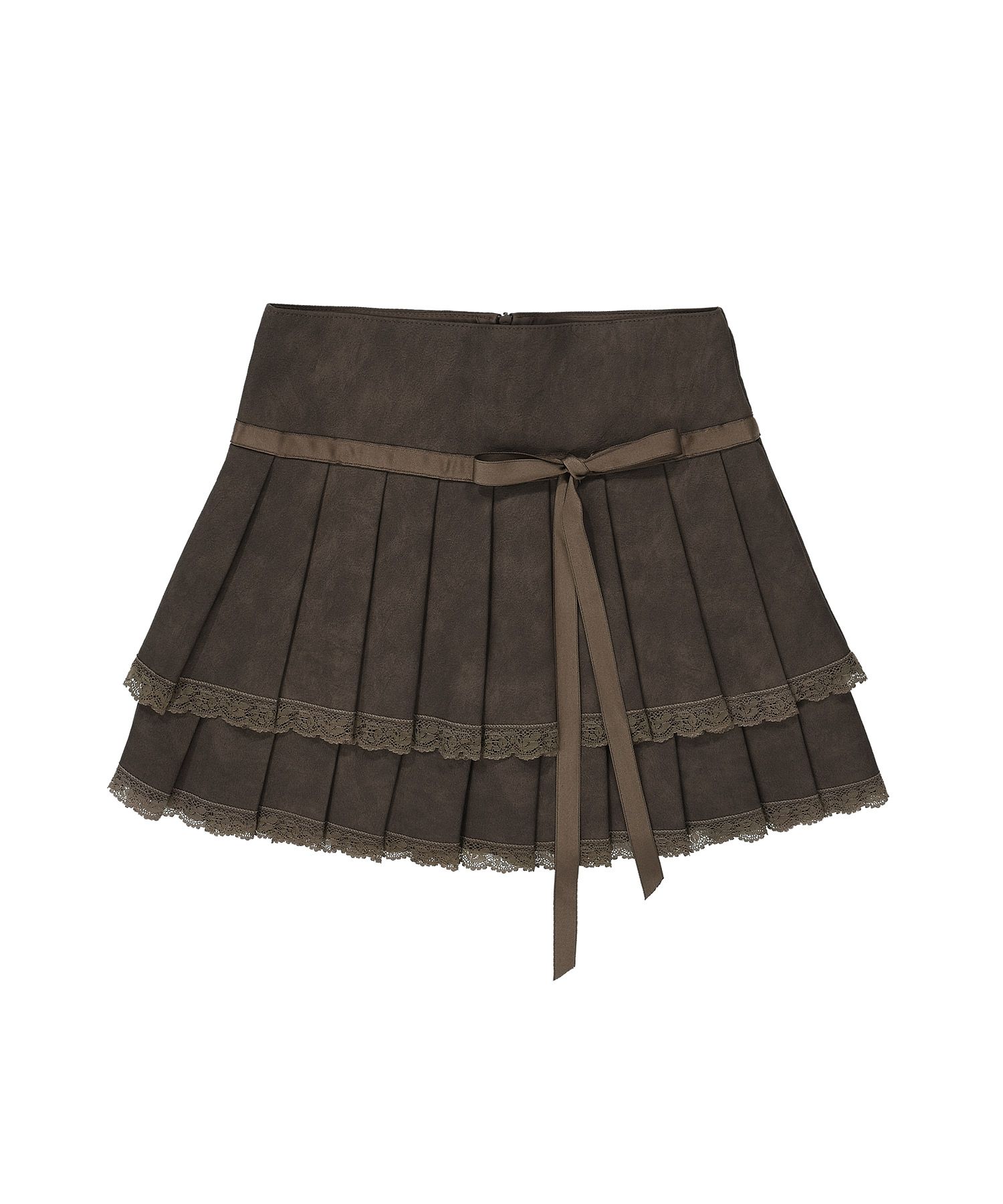 ZEROPLANET クレア ビーガン レザー プリーツ スカート MUSINSA公式 | ZEROPLANET Claire Vegan Leather Pleated Skirt