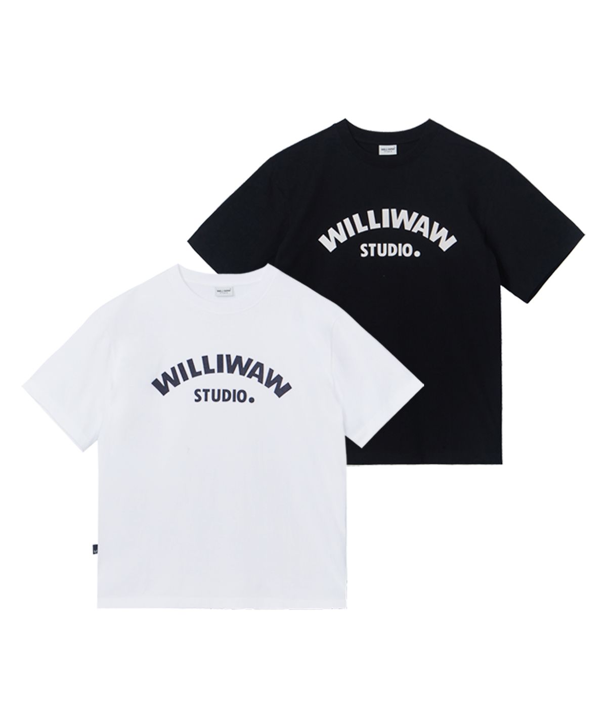 윌리워 스튜디오(WILLIWAW STUDIO) FAN-SHAPED 그래픽 후로킹 티셔츠 2 color