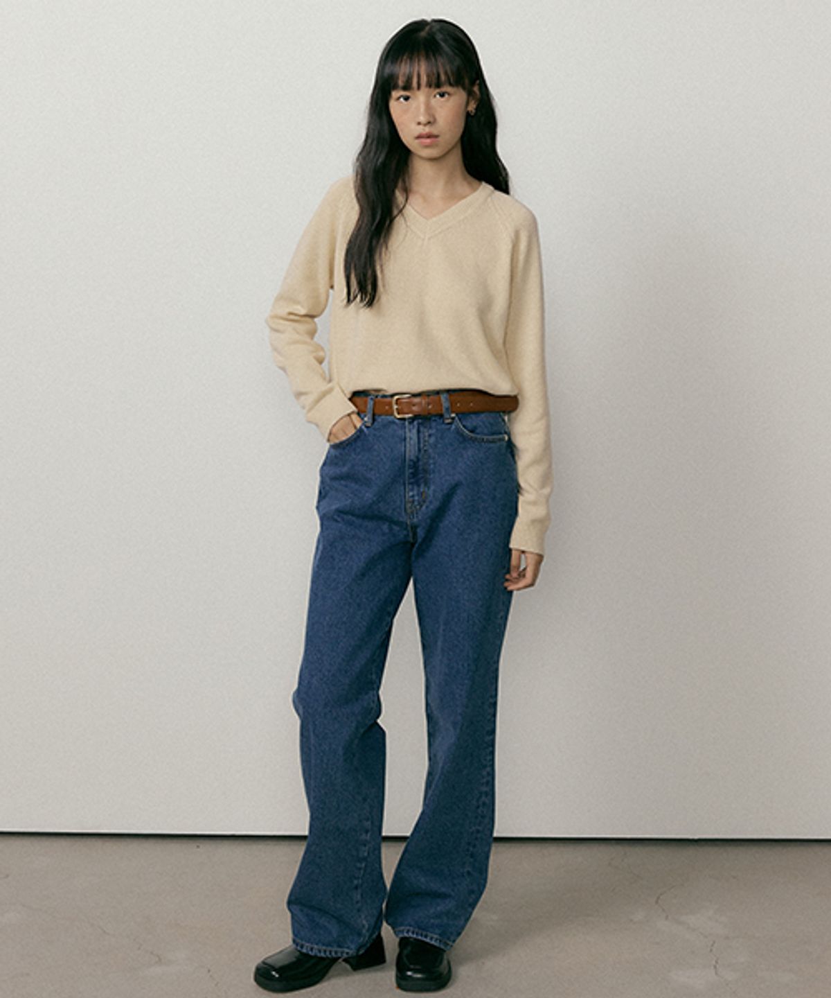 링서울(LINGSEOUL) indigo washing denim pants