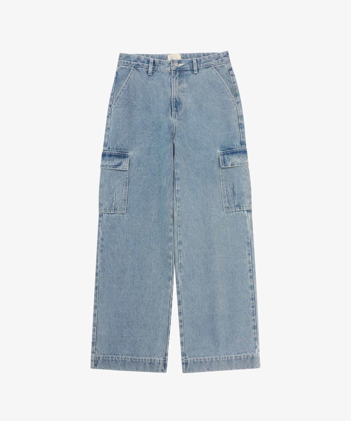 로시로우(LOSSYROW) Washing cargo denim pants  Medium Blue