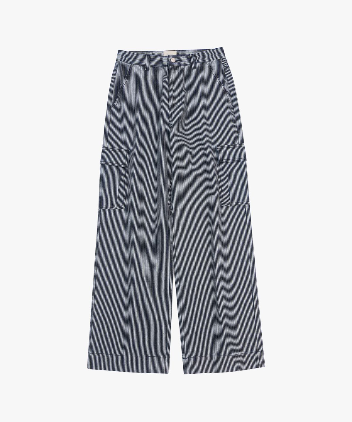 로시로우(LOSSYROW) Stripe washed cargo denim pants Blue