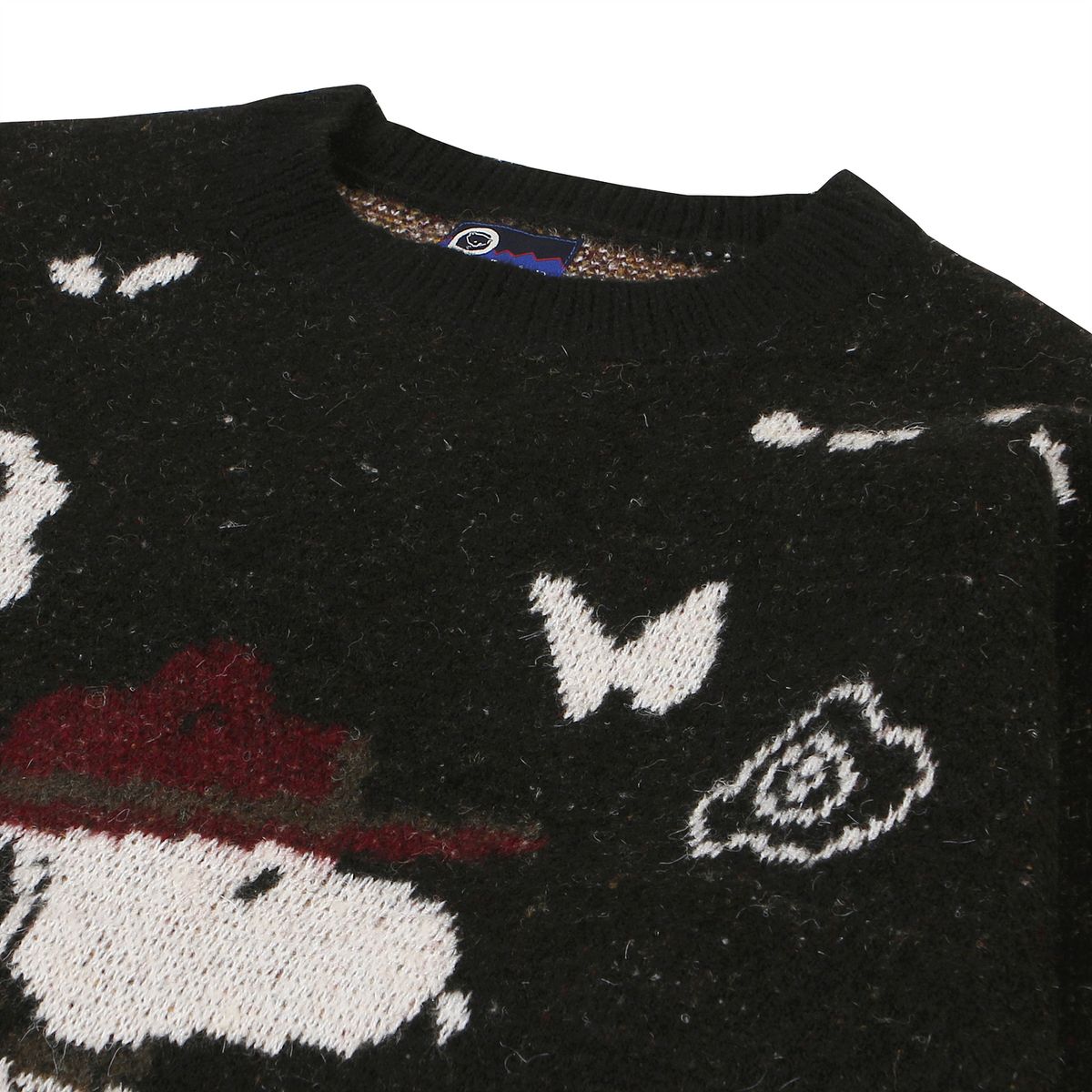 펜필드(PENFIELD) [P X PEANUTS] ADVENTURE SNOOPY PULLOVER KNIT BLACK_FQ3KM84U
