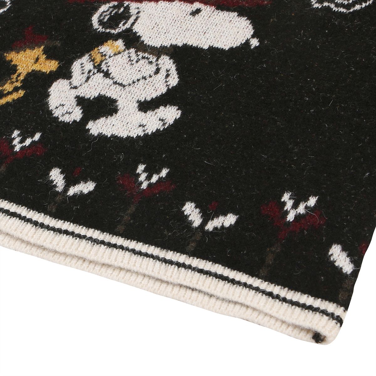 펜필드(PENFIELD) [P X PEANUTS] ADVENTURE SNOOPY PULLOVER KNIT BLACK_FQ3KM84U